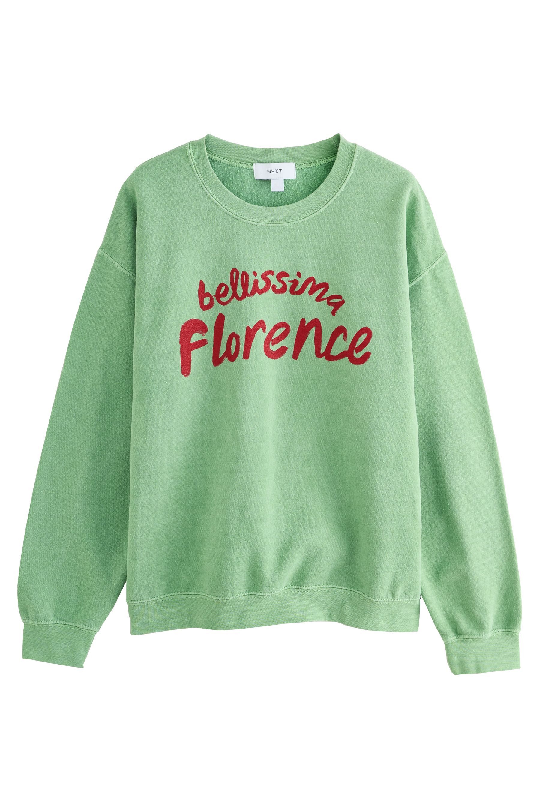 Next Sweater Relaxed Fit Rundhalssweatshirt mit Vintage-Grafik (1-tlg)