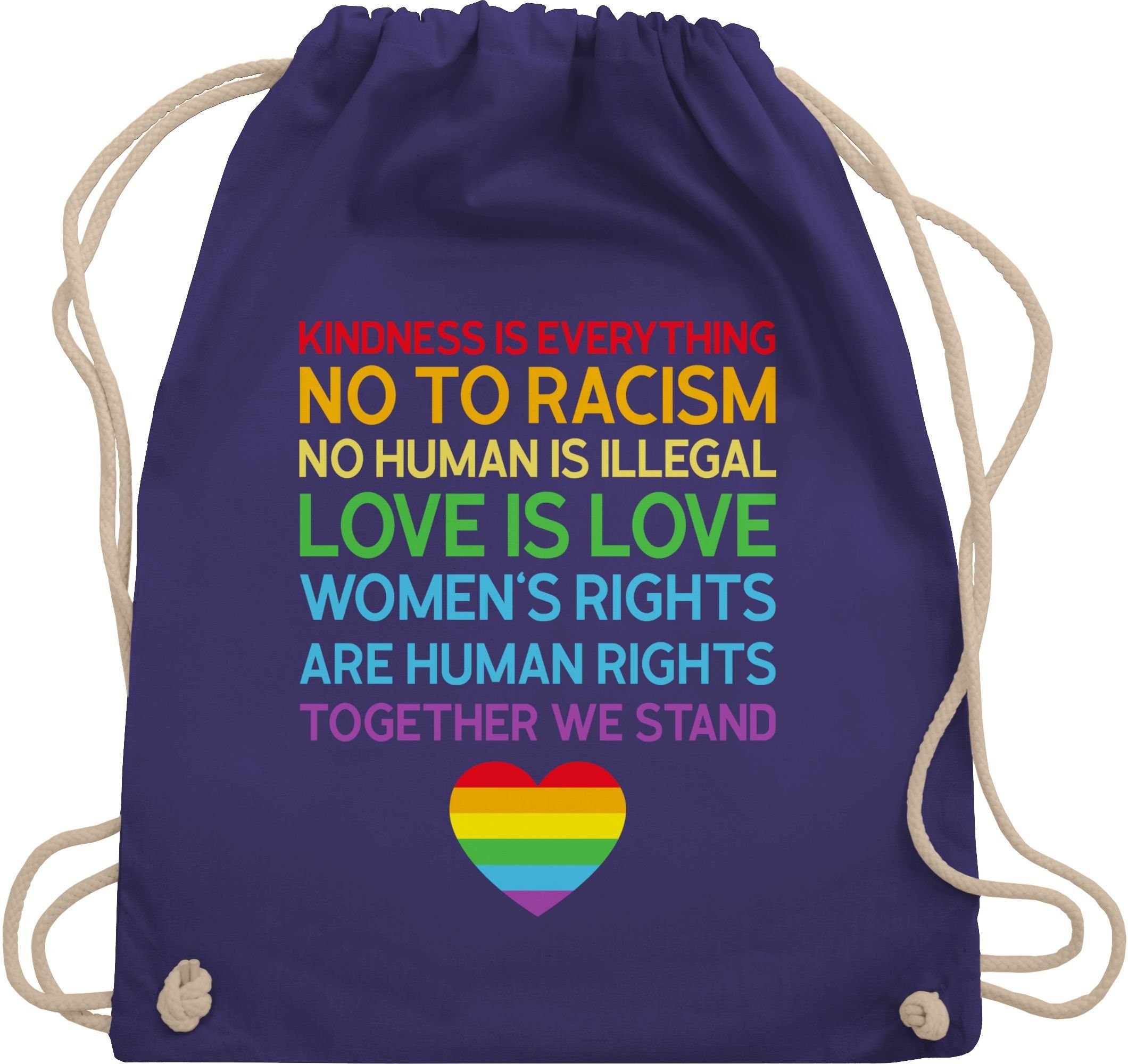 Shirtracer Turnbeutel Together We Stand – Pride, LGBT Kleidung