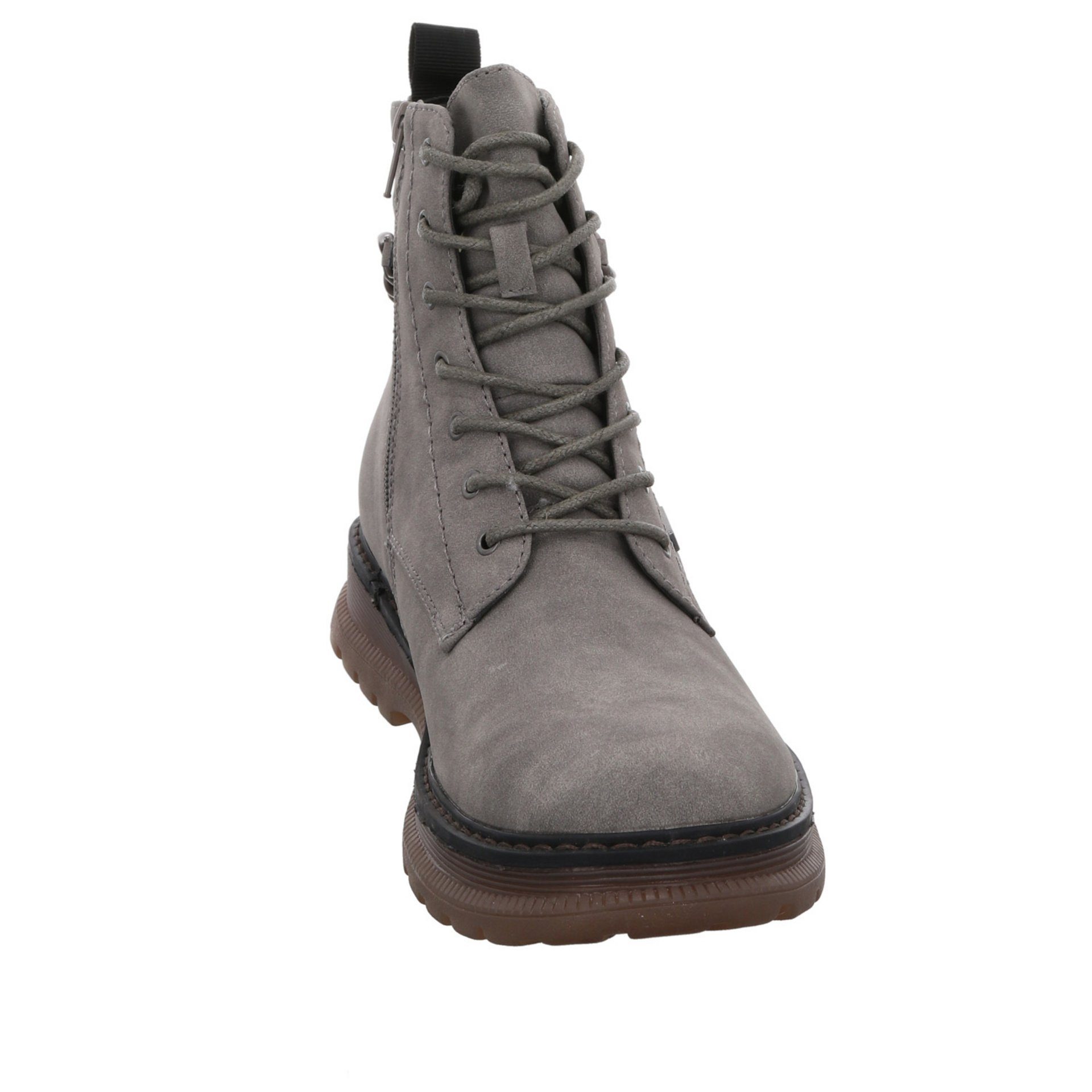 Rieker grau Schnürstiefel Synthetik Boots Synthetik (40) uni