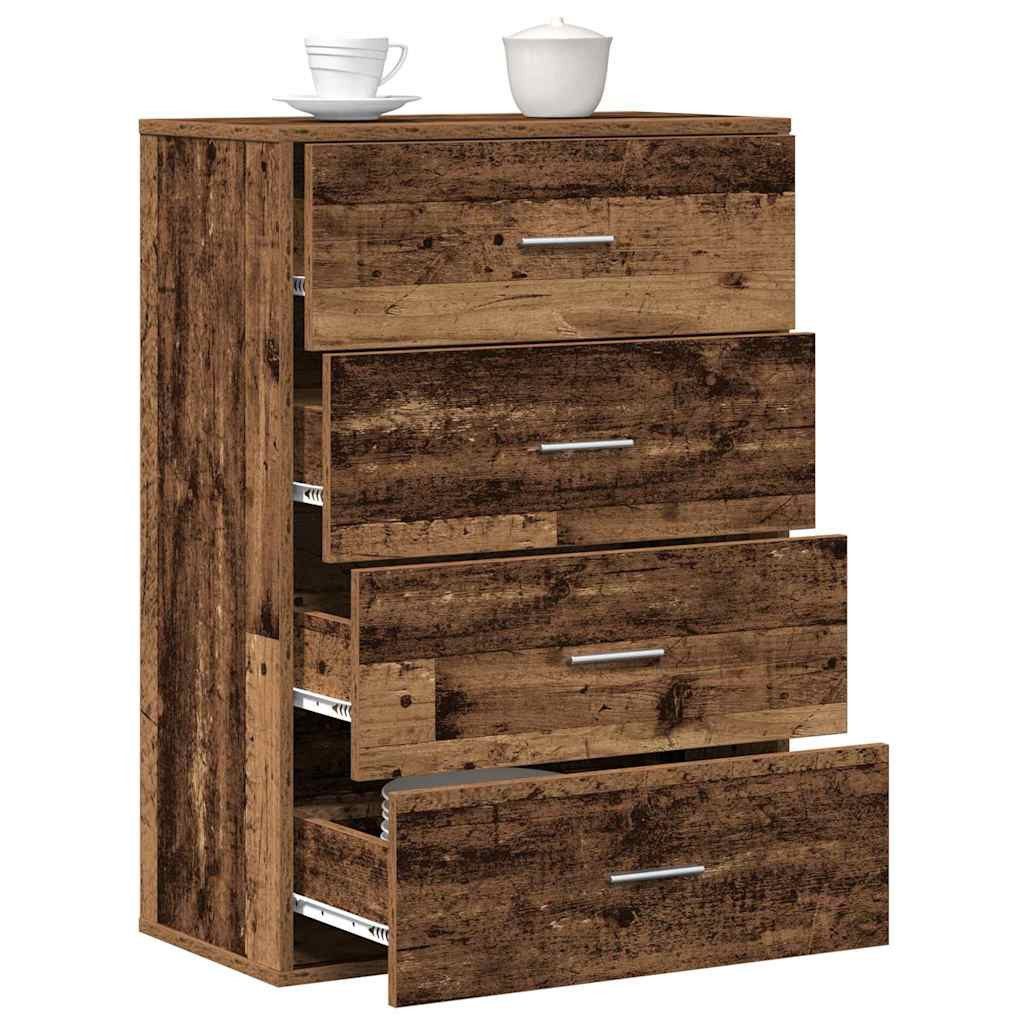 vidaXL Kommode 60 x 31 x 84 cm Kommode Sideboard mit Schubladen Altholz 60x31x84 cm S