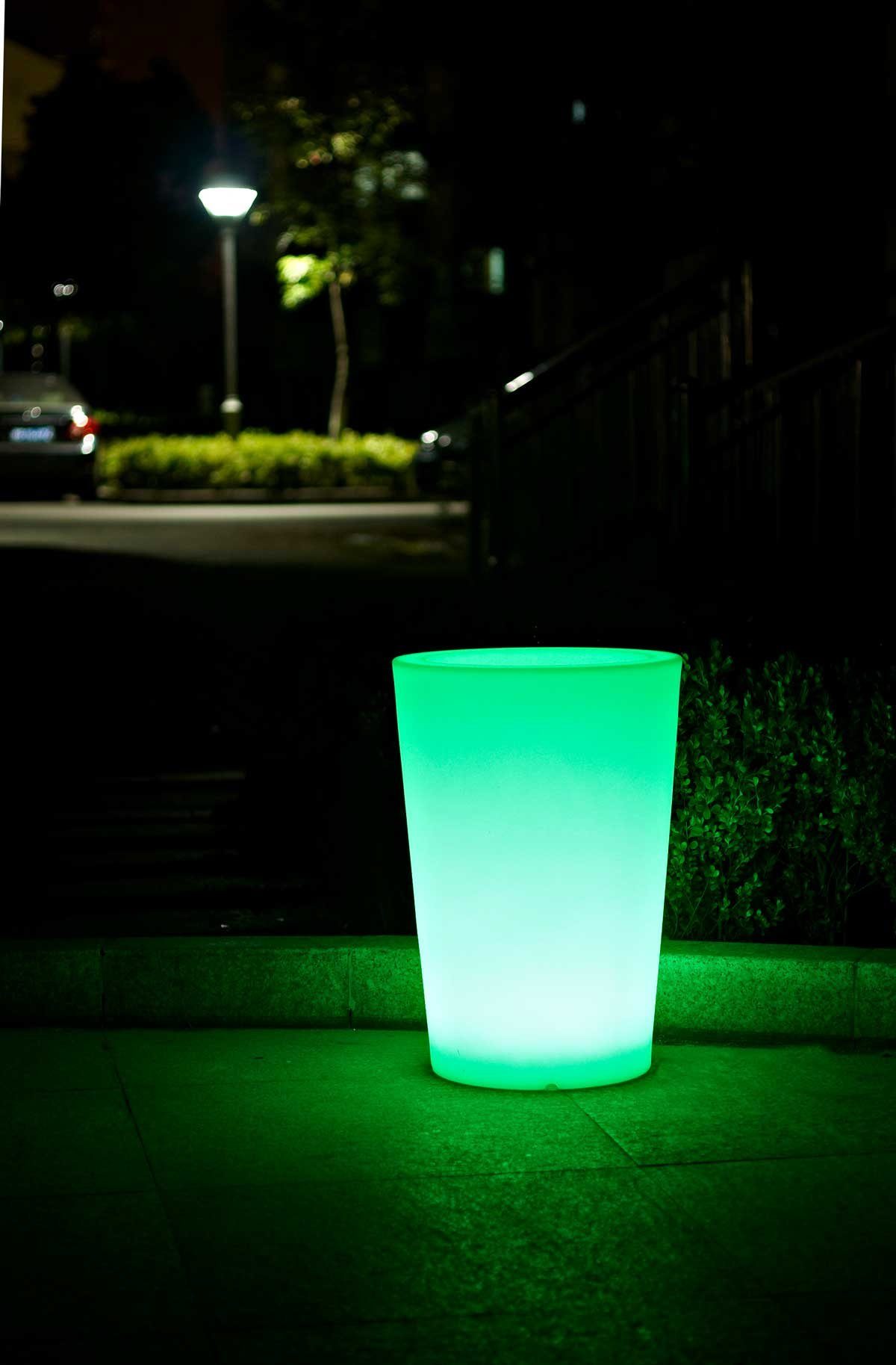 round cm E27 60 beleuchtet GlowTub Pflanzkübel Kiom Pflanzsäule
