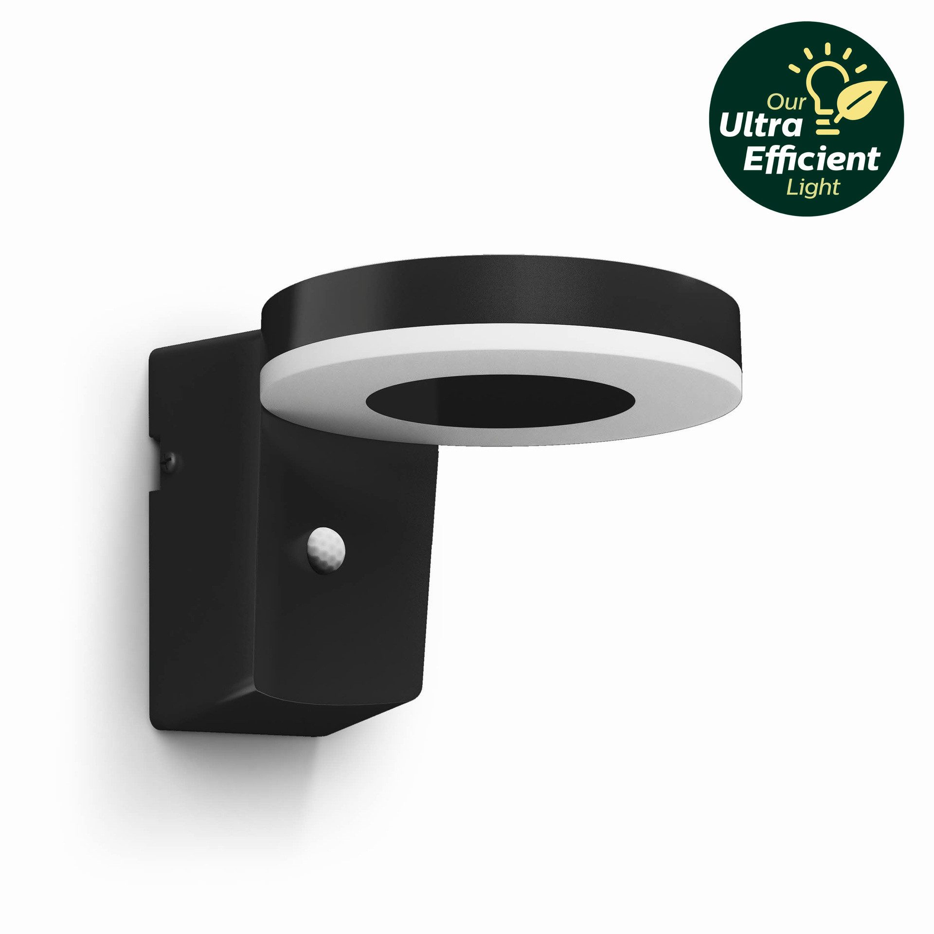 Philips Hue LED Außen-Wandleuchte Outdoor A-Label Solar Zonal Wandleuchte mit Sensor rund, LED fest integriert