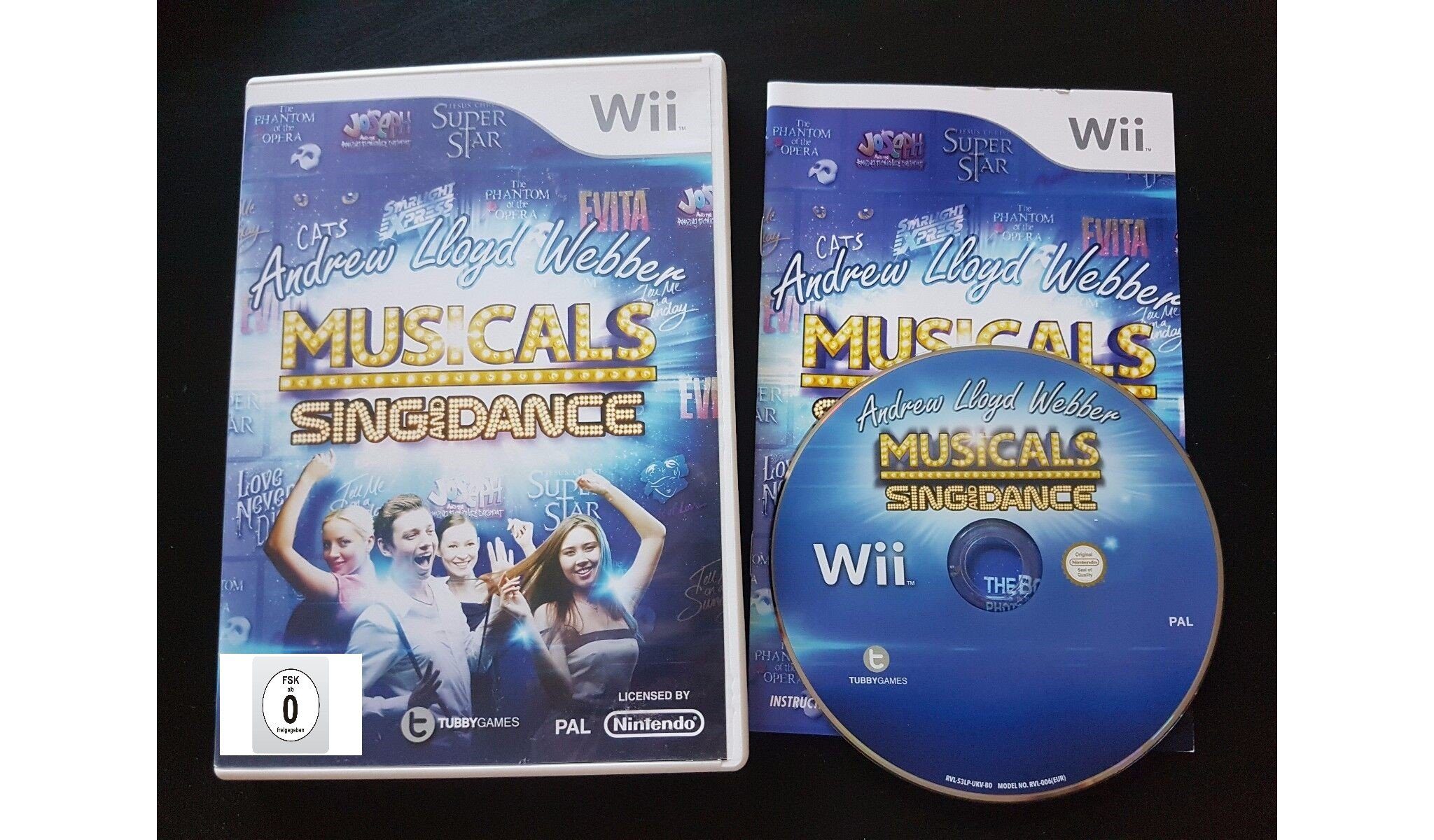 Nintendo Wii Musicals Sing and Dance Andrew Lloyd Webber