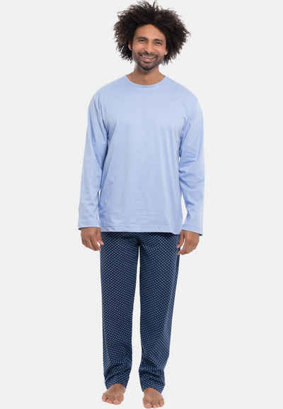 Mey Pyjama Lounge - Nightwear (Set, 2 tlg) Schlafanzug - Baumwolle - Langarm-Shirt und lange Hose im Set