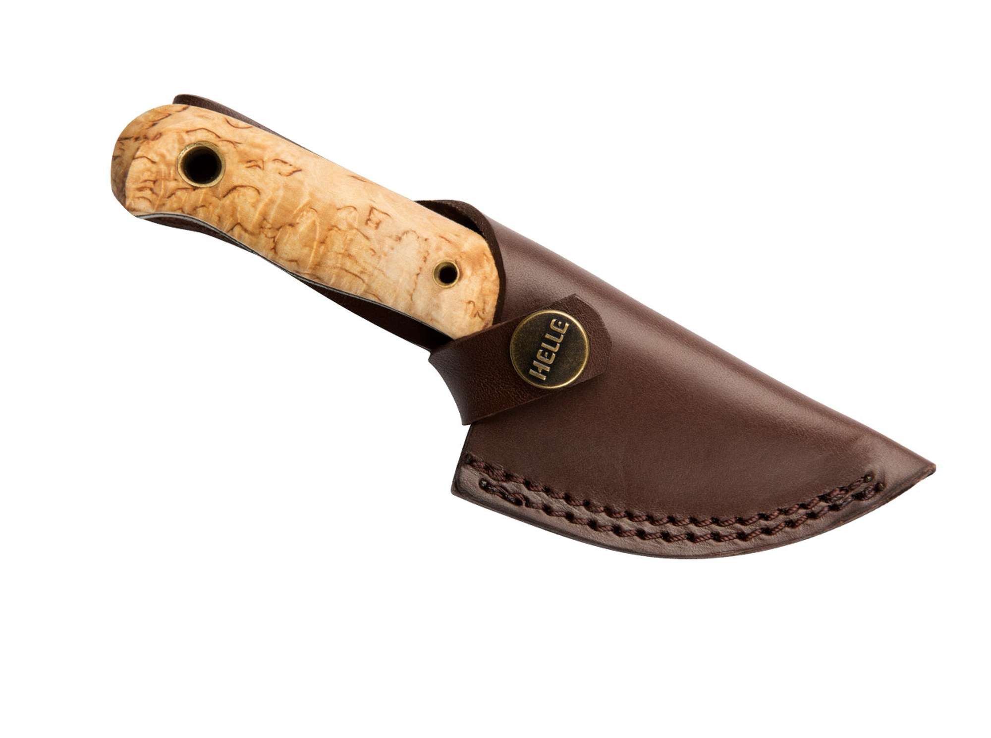 Helle Universalmesser Helle Mandra Outdoormesser Laminatstahl Birke Leder