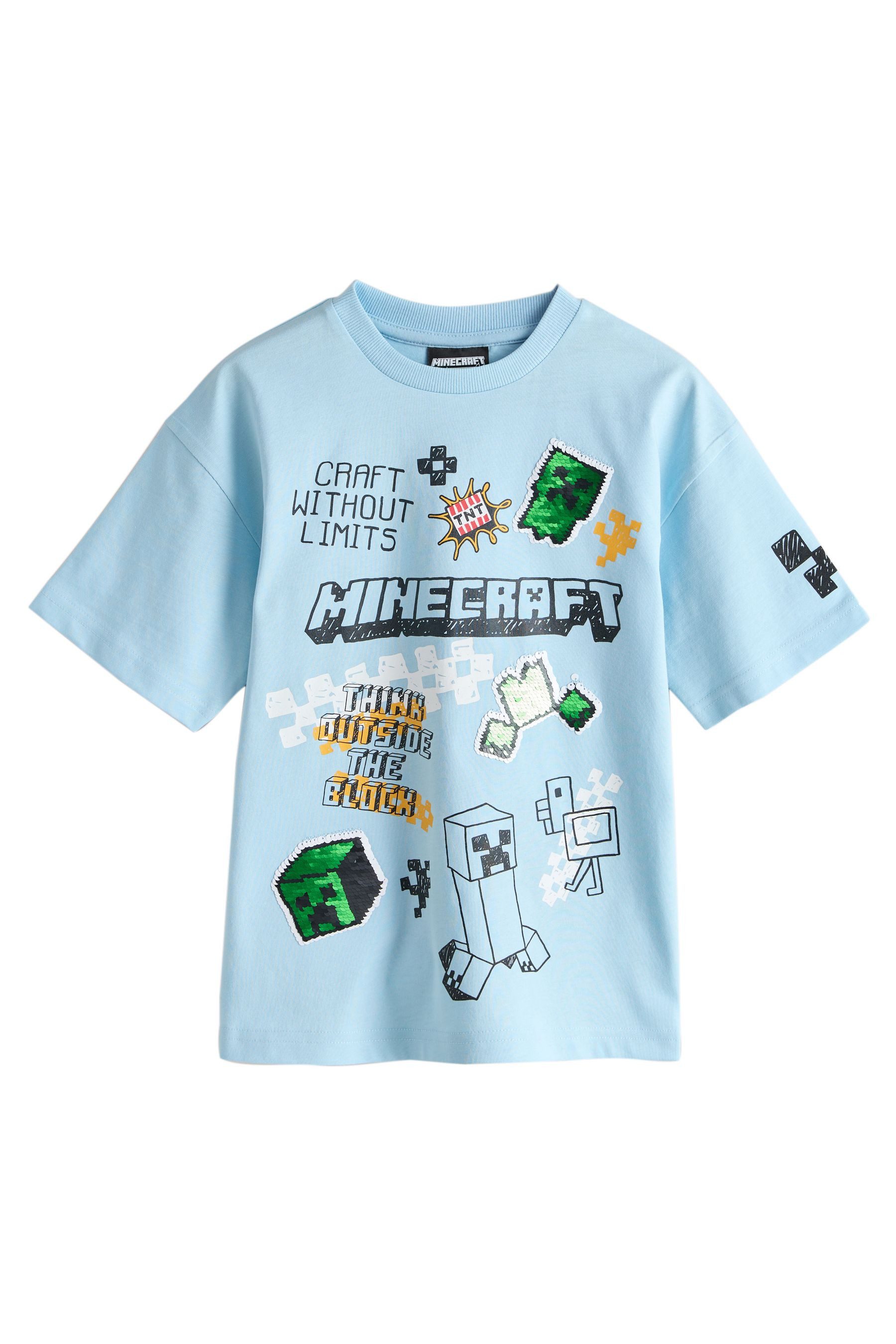 Next T-Shirt T-Shirt von Minecraft mit Pailletten (1-tlg)