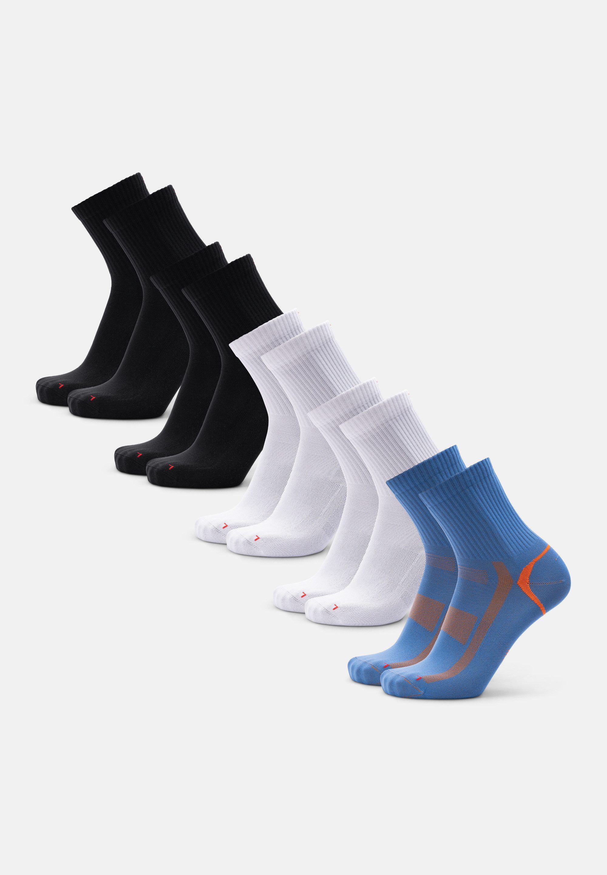 DANISH ENDURANCE Basicsocken Classic Sports Low-cut (5-Paar) Quarter Pro Sportsocken, schweißableitende Performance Socken
