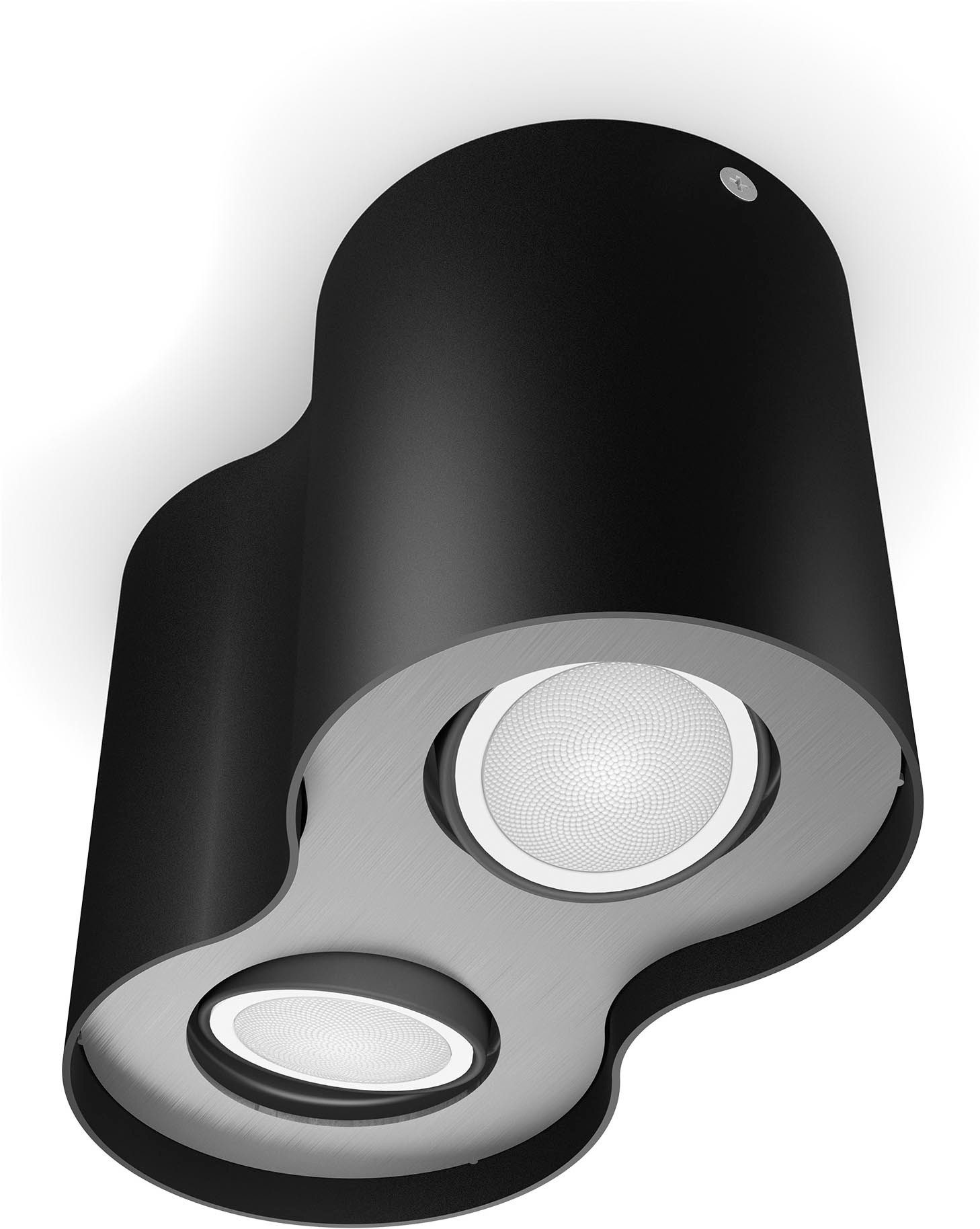 Philips Hue LED Deckenspot White Ambiance Pillar Aufbauspot Doppelspot, Abschaltautomatik, Bluetooth, CCT - über Fernbedienung, Dimmer, Dimmfunktion, Einschlafhilfe, Farbsteuerung, Farbwechsel, Fernbedienung, Infrarot inkl., Memory, nach Trennung vom Netz, Nachtlichtfunktion, Smart Home, Timerfunktion, Weckerfunktion, dimmbar über Fernbedienung, mehrere Helligkeitsstufen, LED wechselbar, warmweiß - kaltweiß, App- & Sprachsteuerung, Smart Home, versch. Weißtöne, Dimmschalter