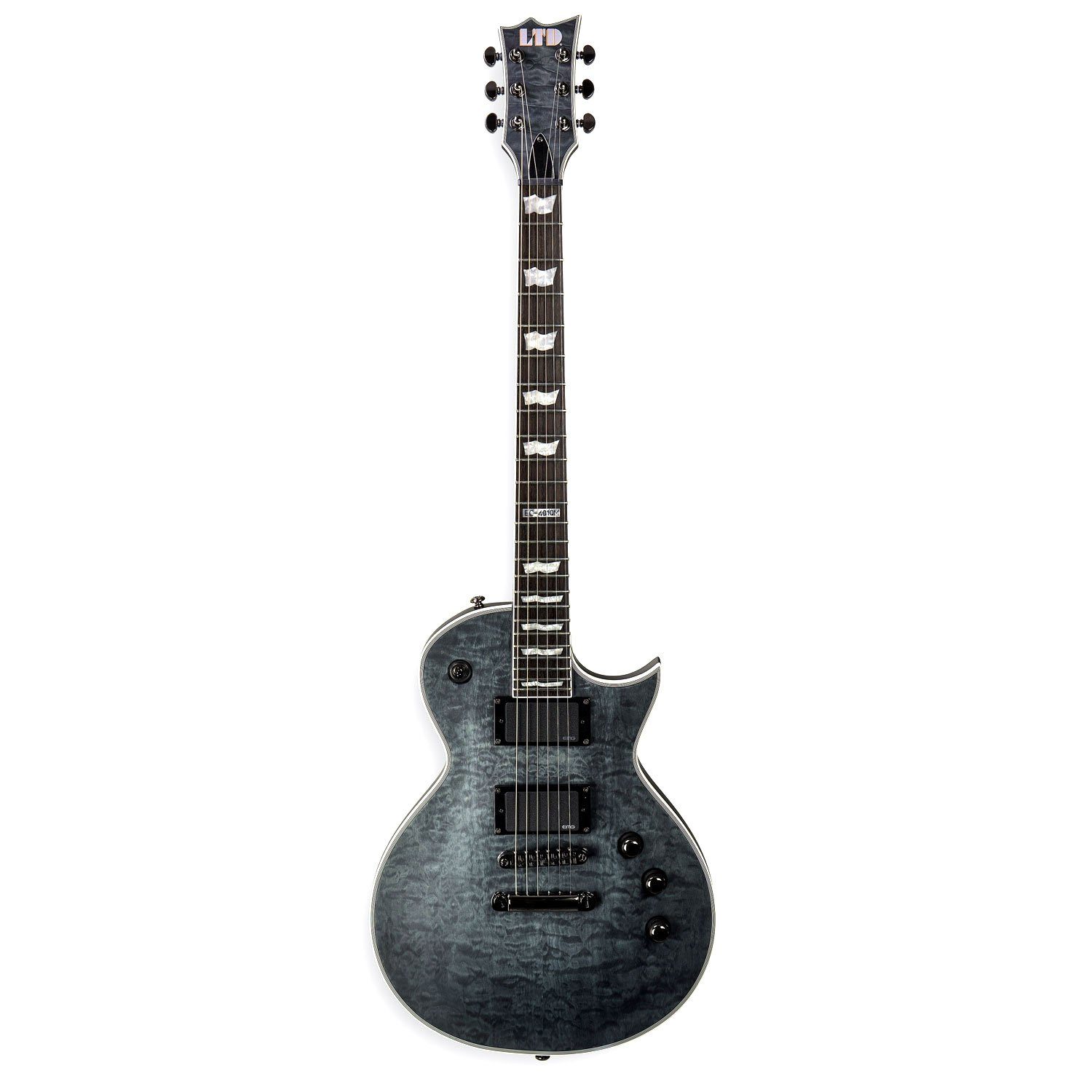 ESP E-Gitarre ESP LTD EC-401 QM STBLKS E-Gitarre See Thru Black, Limited Edition