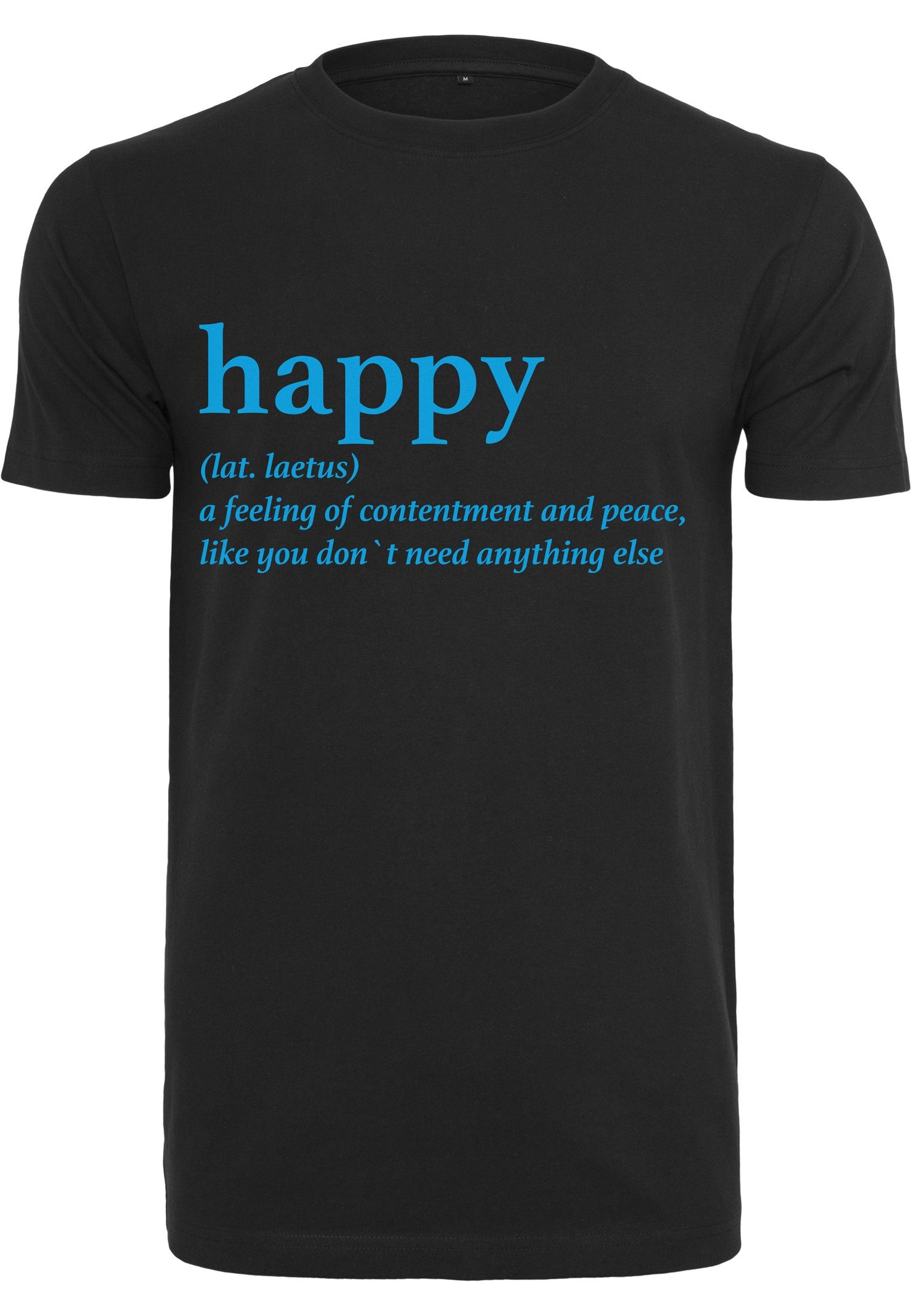 Happy MT987 MisterTee Definition Definition Happy Damen Tee (1-tlg) black Ladies Kurzarmshirt