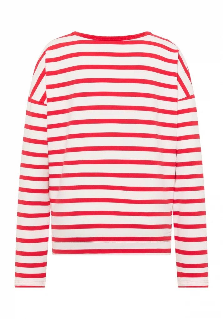 Elbsand Sweatjacke Sweatshirt Elva ELBSAND Cloud White_Barberry_stripe günstig online kaufen