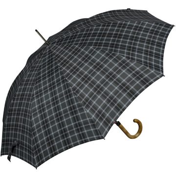 Knirps® Langregenschirm Herrenschirm mit Automatik, groß und stabil, mit robustem Stahlgestell - check grey