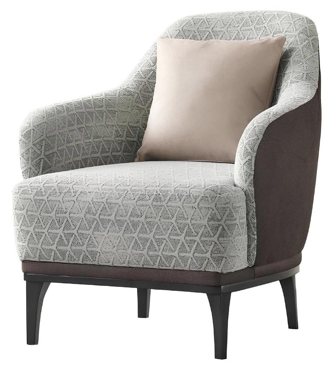 Xlmoebel Loungesessel Neu Stoffsessel in Grau mit modernem Design (1-St., Sessel), Hergestellt in Europa