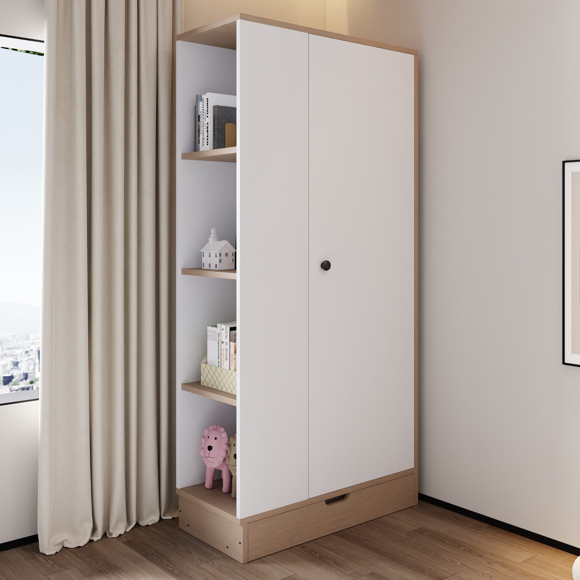 BlingBin Kleiderschrank Garderobenschrank Schlafzimmerschrank mit Türen und günstig online kaufen