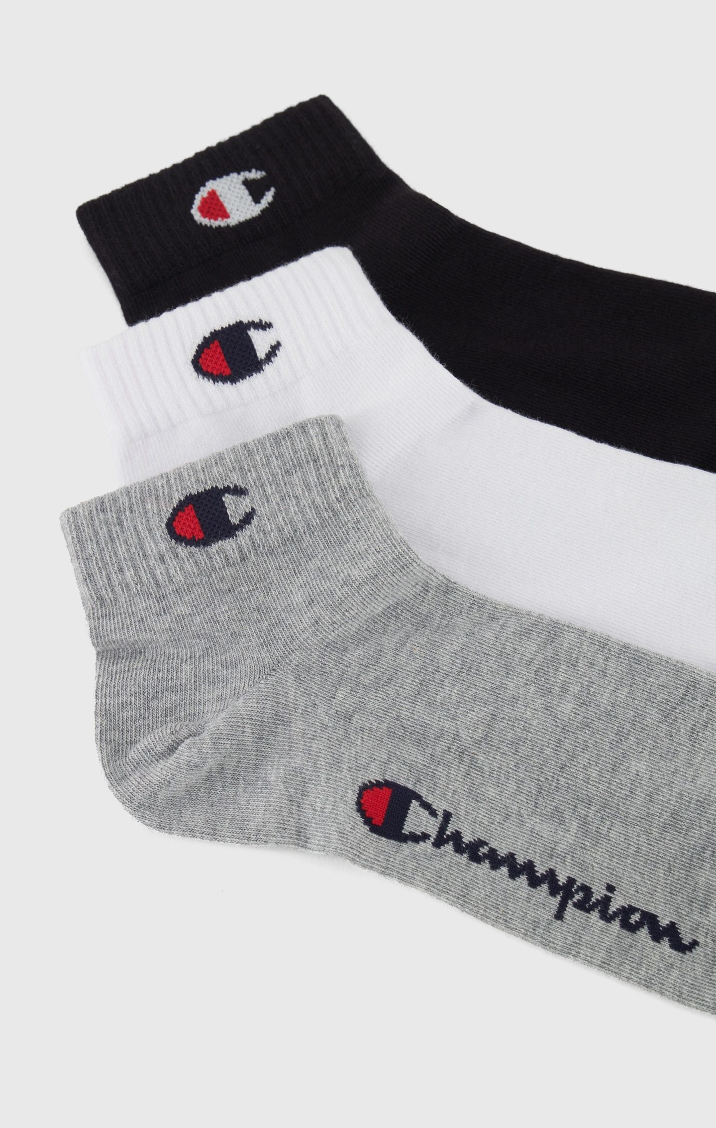 Champion Kurzsocken 3 Pack Quarter Socks (3-Paar) für sportive Aktivitäten, sportlicher Stil