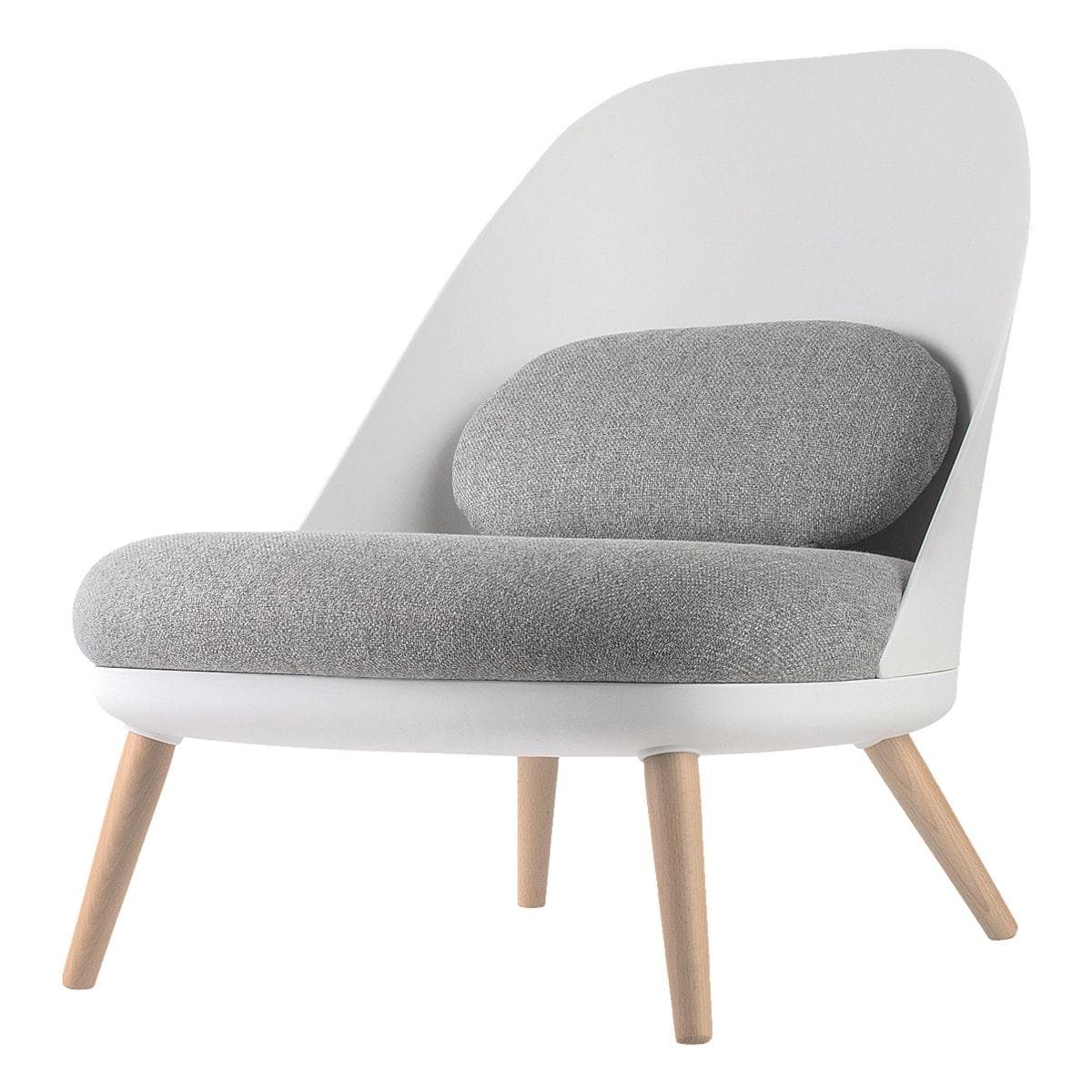 PAPERFLOW Sessel Cocoon, abgerundete Holzfüße weiß Form
