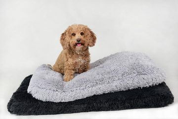 Petzy Hundematte Premium Plüsch Hundebett, Hundematte und Hundekissen, 100% Polyester, flauschig, waschbar, extra dick, bequem