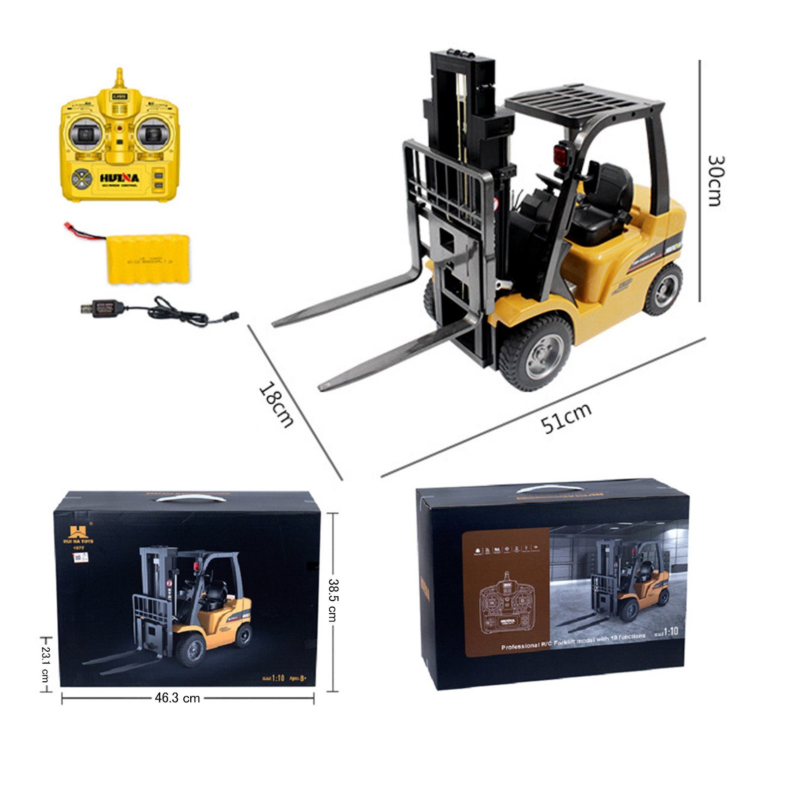 LioMaxi RC Gabelstapler 1:24 - Mit Sound, Licht Und 11 Funktionen