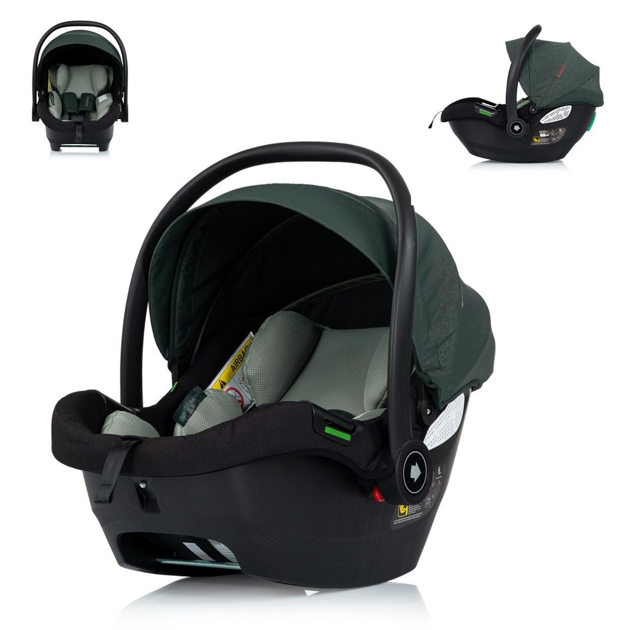Chipolino Babyschale i-Size Babyschale Duo Smart, ab: 0, bis: 1.25, Gruppe 0+, Kissen, verstellbare Kopfstütze