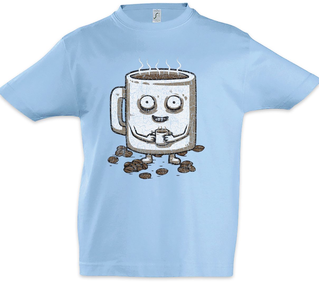 Print-Shirt Coffee Mug Kinder T-Shirt Caffeine Kaffee Molekül Lehrer Chemie