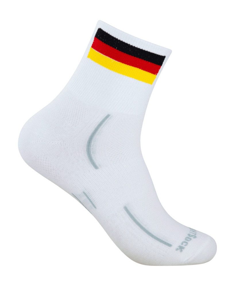 Wrightsock Sportsocken Quarter Plus Stride Motivsocken (knöchelhoch, mitteldick)