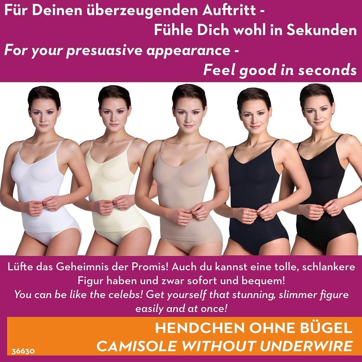 Miss Perfect Shapinghemd nahtloses ohne Bügel Anthrazit Multi-Cups 36630 mit figurformendes Unterhemd und