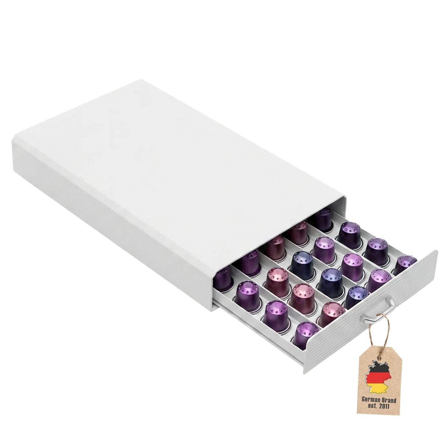 Intirilife Kapselhalter, Aufbewahrungsschublade für Nespresso Kapseln Kaffeekapselhalter