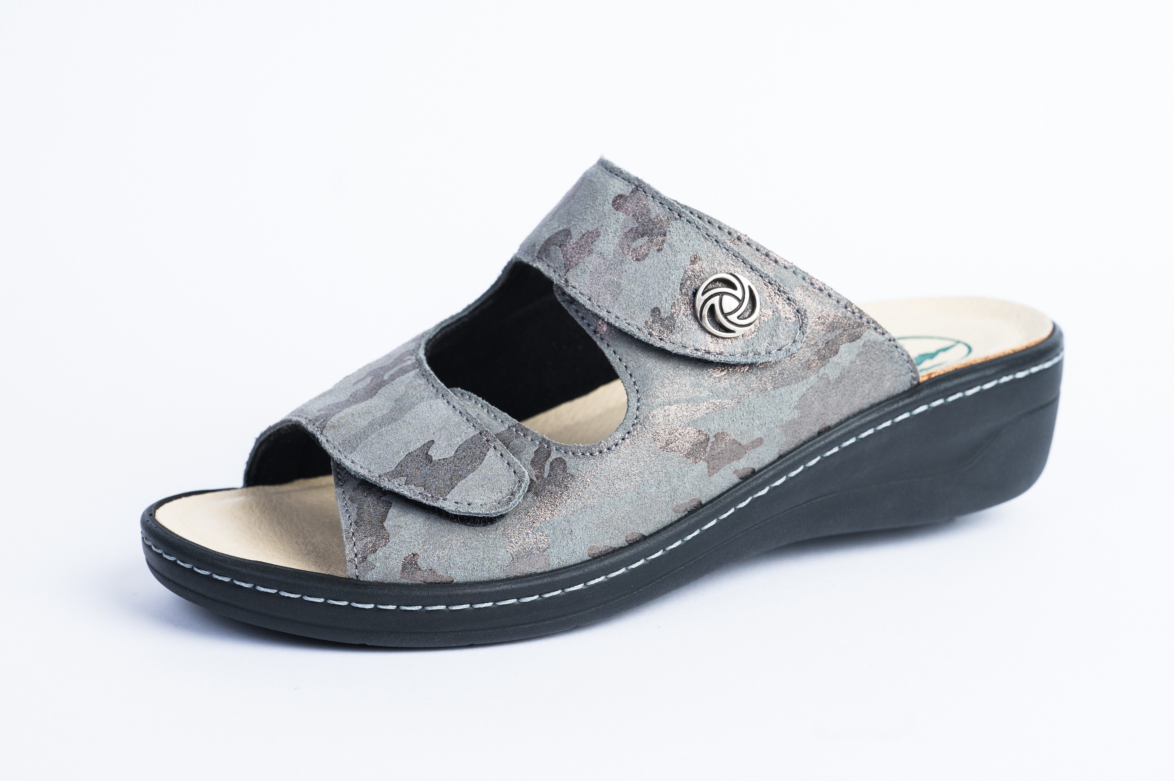 Franken-Schuhe Modell 200-G14 Farbe: smoke Damen Pantolette (mit loser Einl günstig online kaufen