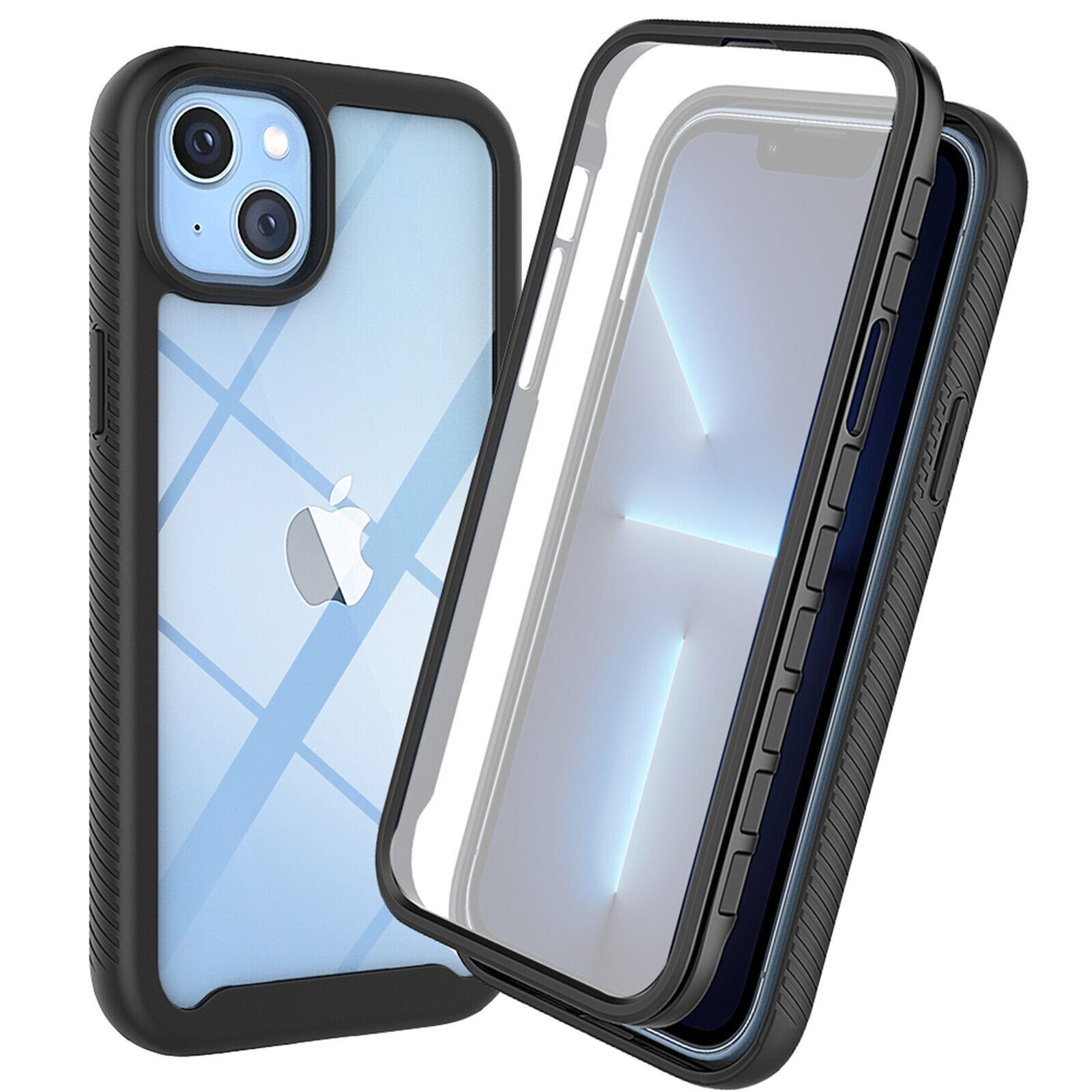 betterfon Handyhülle für Apple iPhone TPU Case mit 360° Rundumschutz & Displayschutz, Integrierter Displayschutz empfindlichkeitserhaltend & kratzresistent