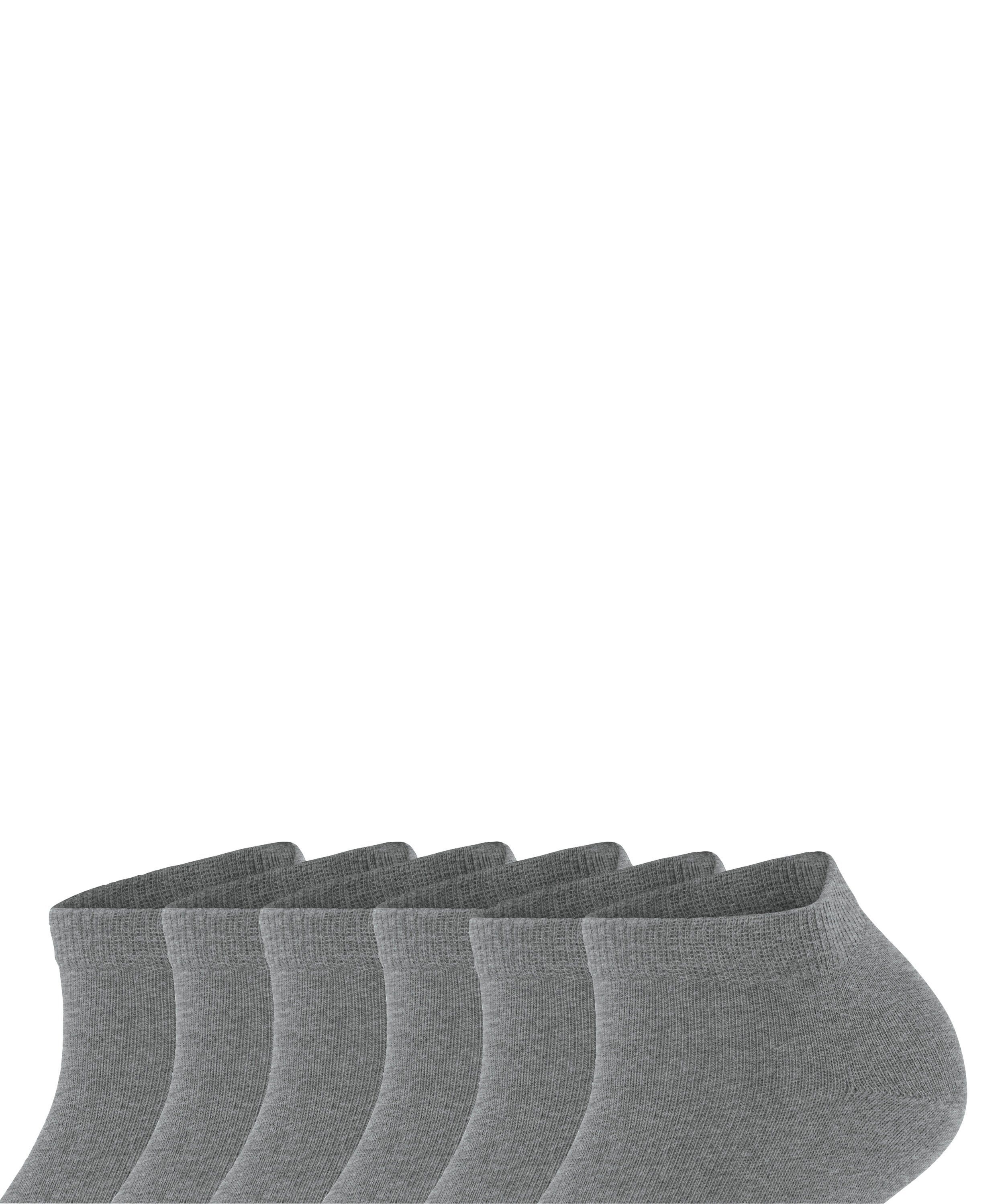 Bundle aus (6-Paar) 6 Happy greymel. (3390) Baumwollsneakern 6-Pack Paar light Set Sneakersocken FALKE