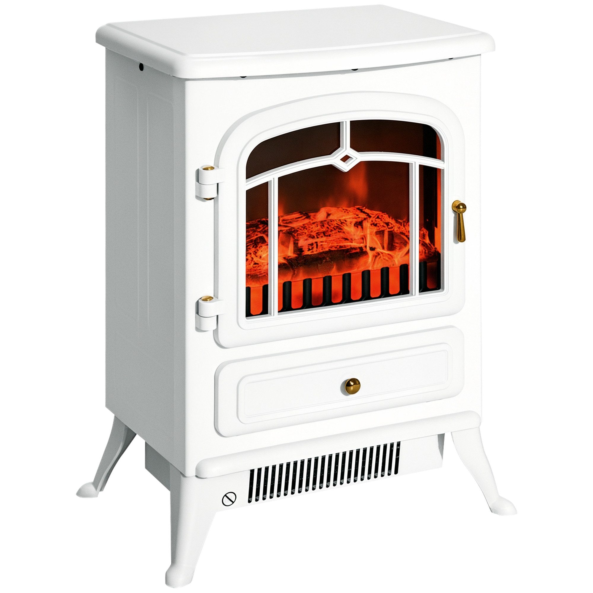 HOMCOM Elektrokamin elektrischer Kamin mit LED Flammeneffekt, 950/1850W Dekokamin