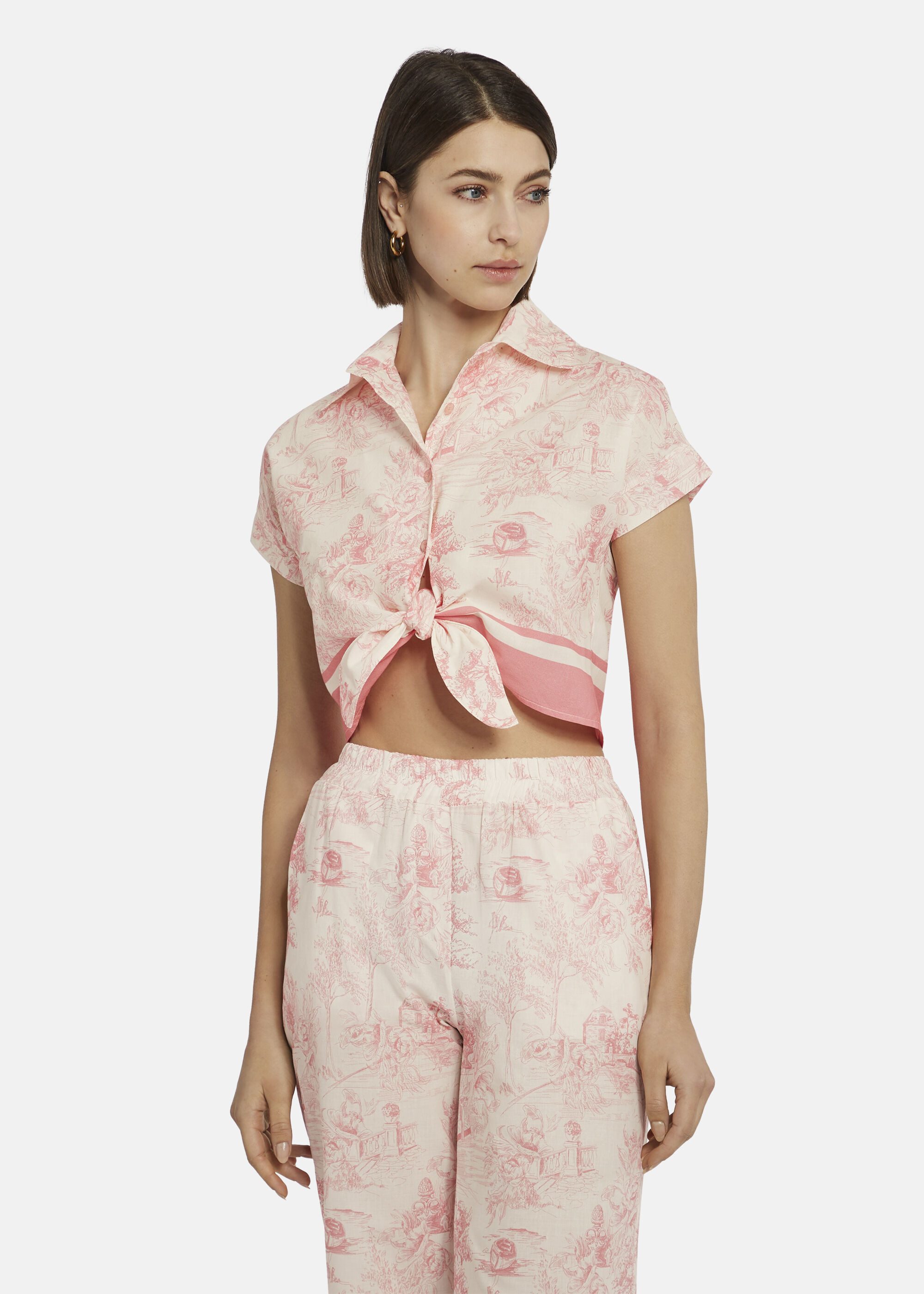 Nicowa Blusentop PLICALO (1-tlg) Toile-de-Jouy-Print günstig online kaufen