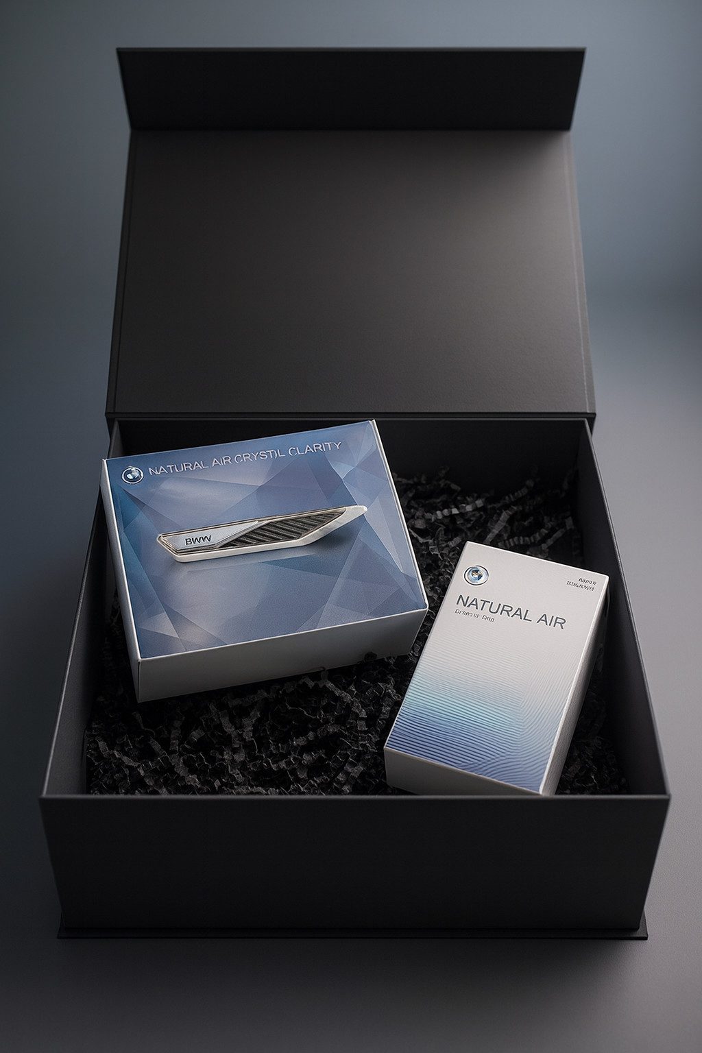 BMW Raumduft BMW Geschenkbox Geschenkset Starter Kit Innenraumduft Relaxing Ocean (2-St)