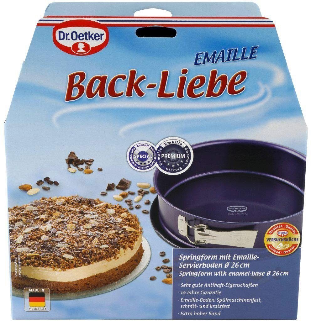 Dr. Oetker Küchenhelfer Springform Back-Liebe Emaille, Ø 26 cm