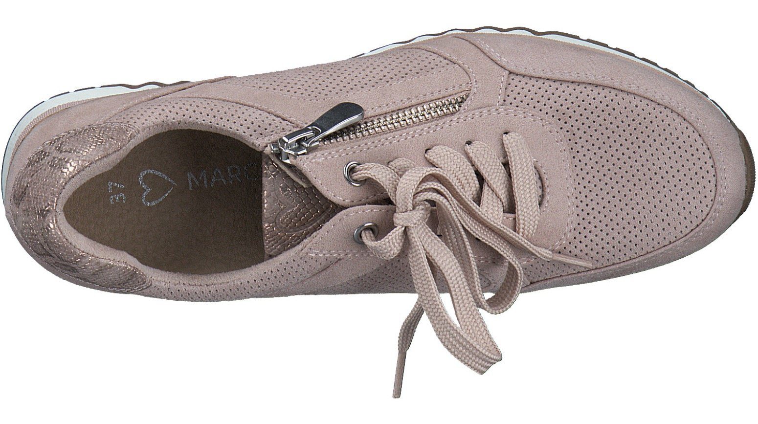 MARCO TOZZI Sneaker mit Metallic-Details rosé