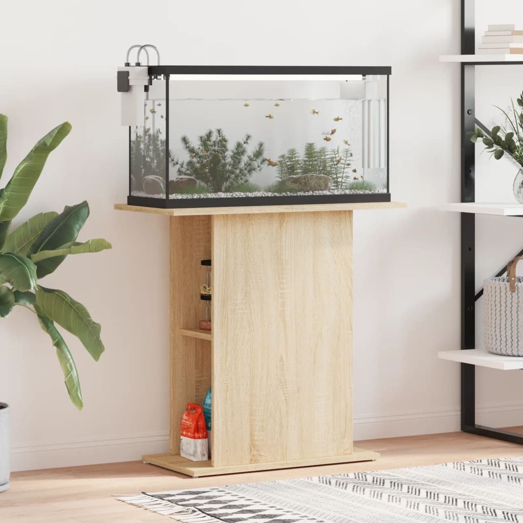 vidaXL Aquariumunterschrank Aquariumständer Sonoma-Eiche 75x36x72,5 cm Holz günstig online kaufen