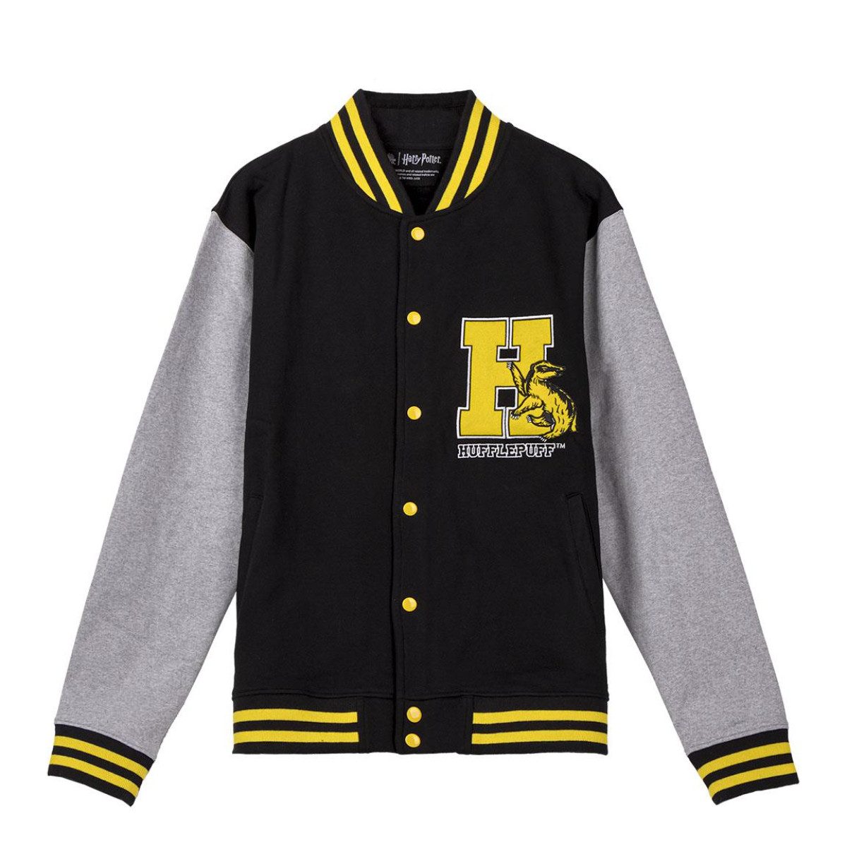Harry Potter Sweatjacke Hufflepuff Erwachsenen Zip Hoodie mit Reißverschluss (1-tlg., Einzelartikel) Angenehmer Tragekomfort