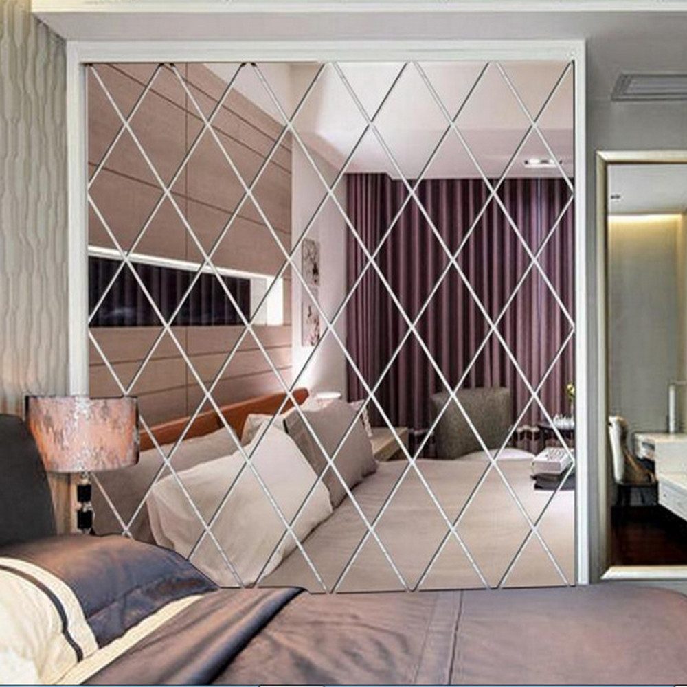 Zaewry 3D-Wandtattoo Wandspiegel Spiegelfliesen Selbstklebend DIY Acryl wanddeko Mirror (17 St), für Zuhause Wohnzimmer Schlafzimmer Dekor
