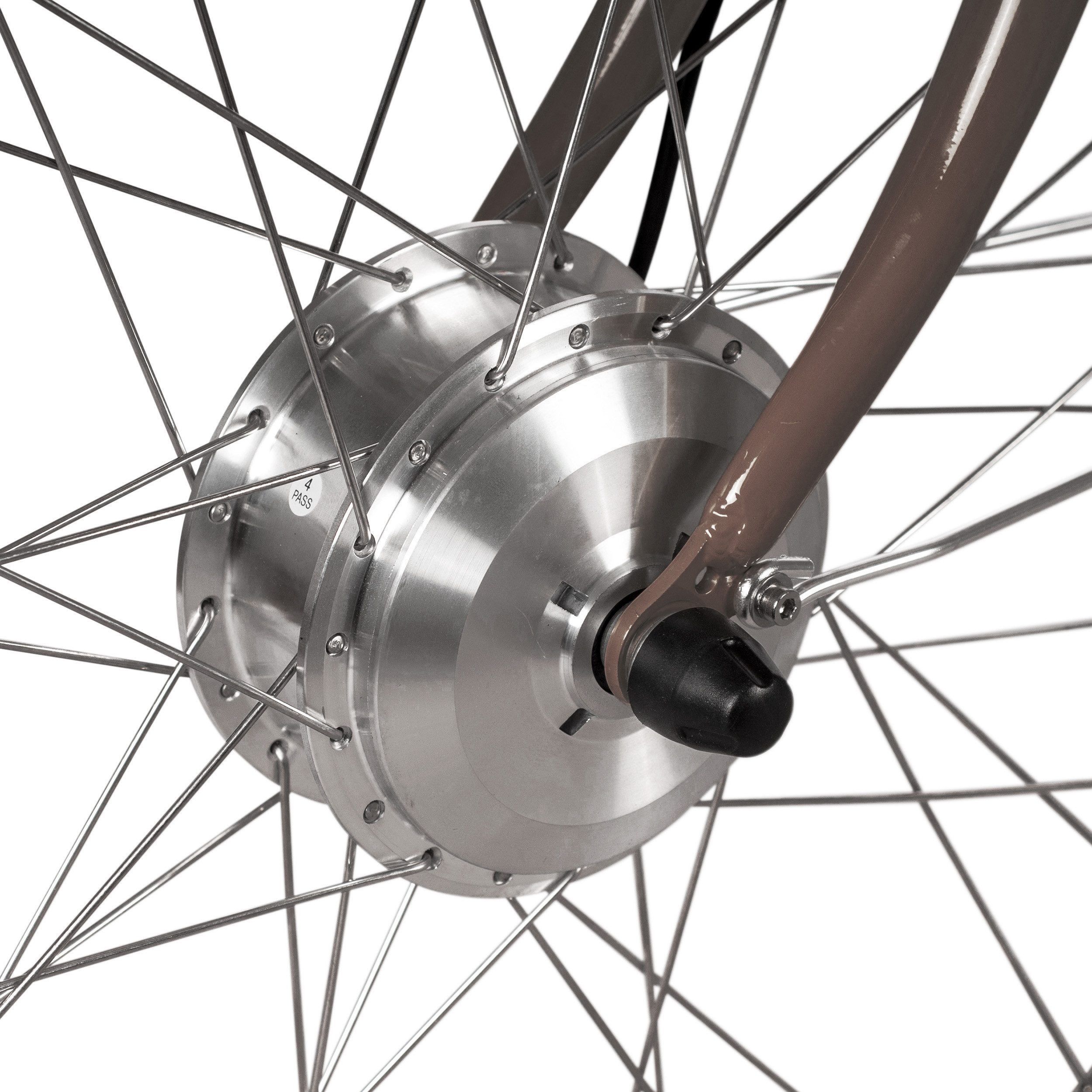 SAXXX E-Bike Cityrad 28 Zoll, bis zu 90km, Elektrofahrrad mit Tiefeinstieg, RH: 45 cm, 3 Gang Shimano Nexus Schaltwerk, Nabenschaltung, Frontmotor, 374 Wh, (V-Bremse, Trekkingrad, mit Gepäckträger, max. 130kg), 95% vormontiert, Pedelec, E-Citybike, Elektrofahrrad für Damen Herren