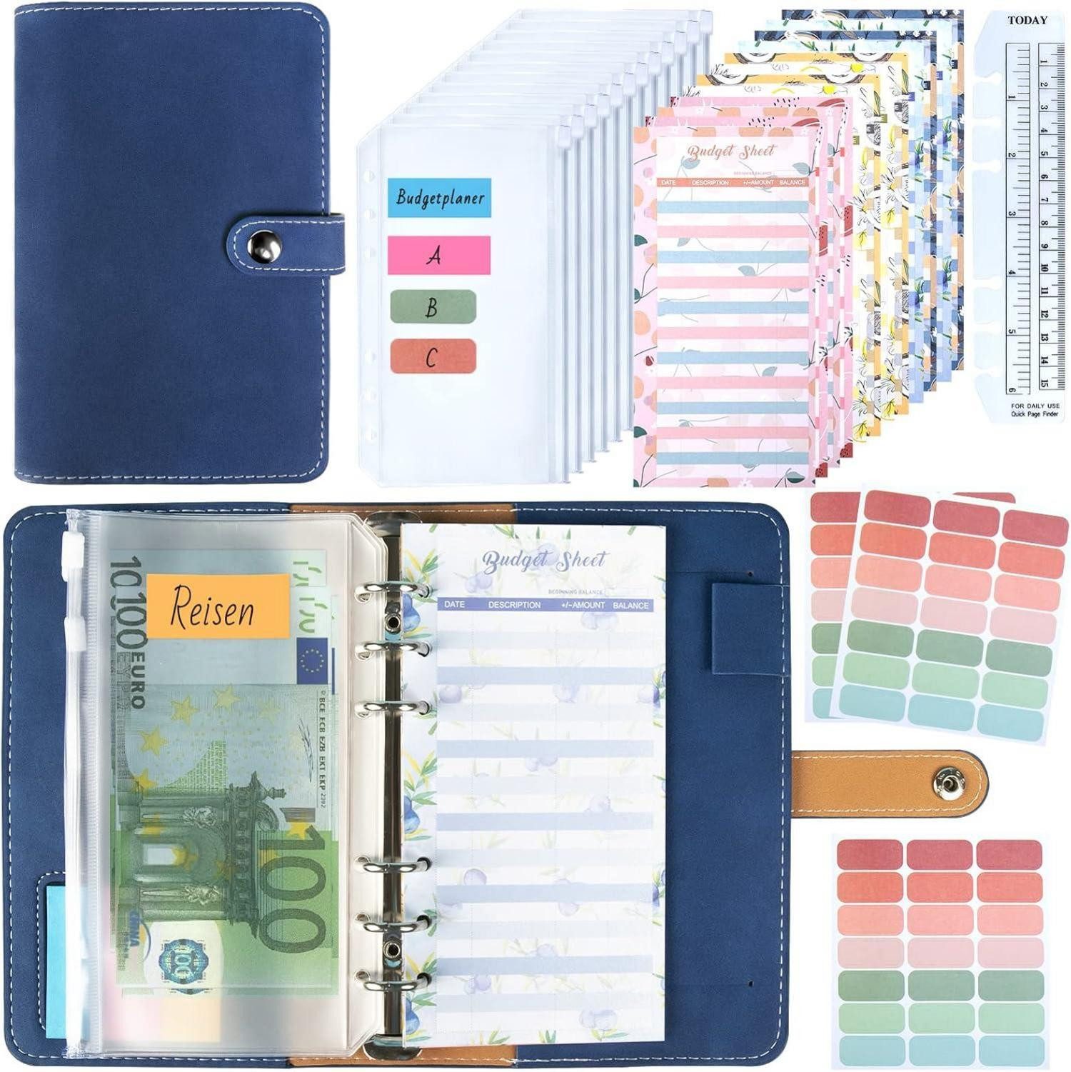 Notizbuch Budget Planner A6 Haushaltsbuch Geldfächer Organizer Buch