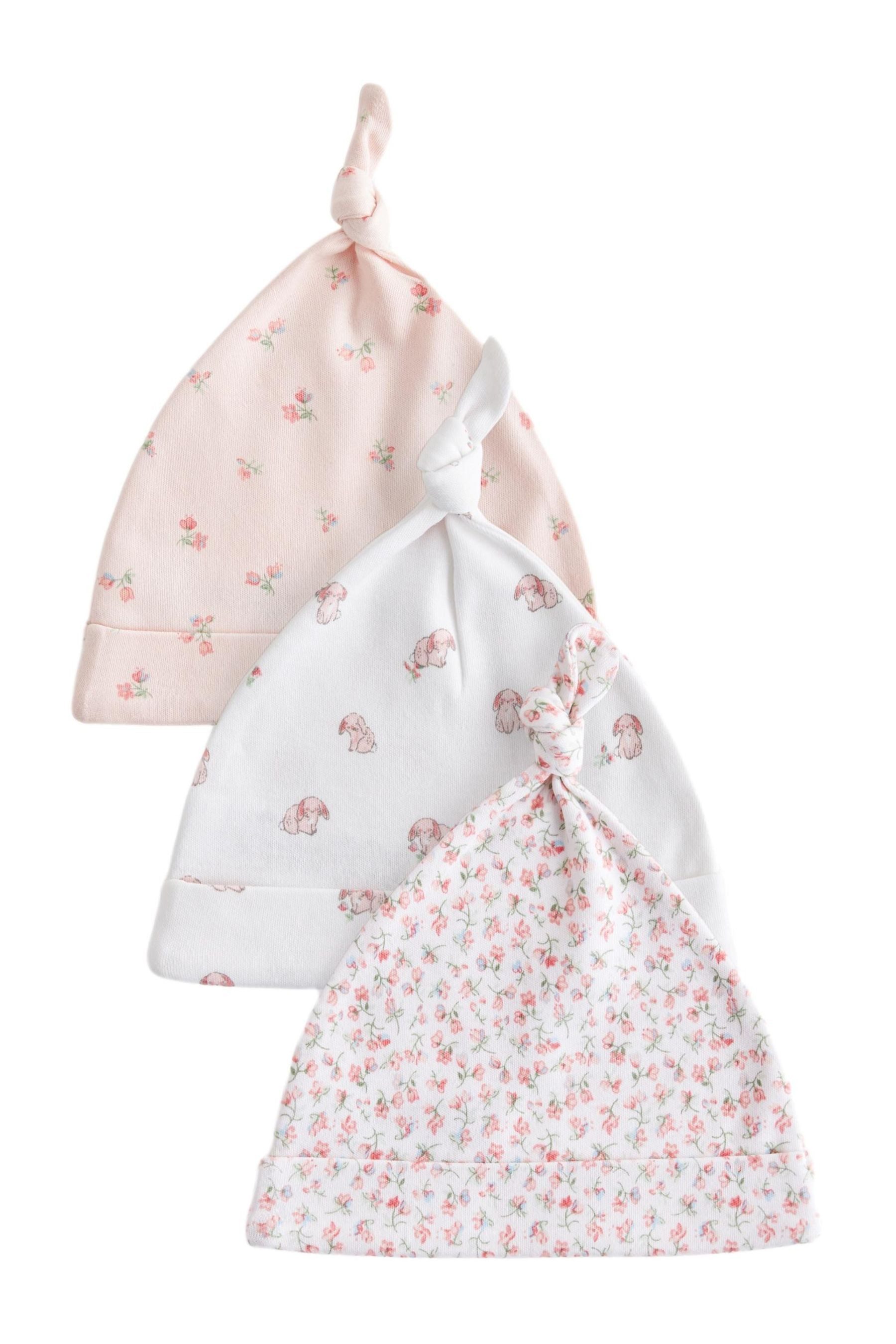 Next Erstlingsmütze Baby Knotenmütze im 3er-Pack (3-St)