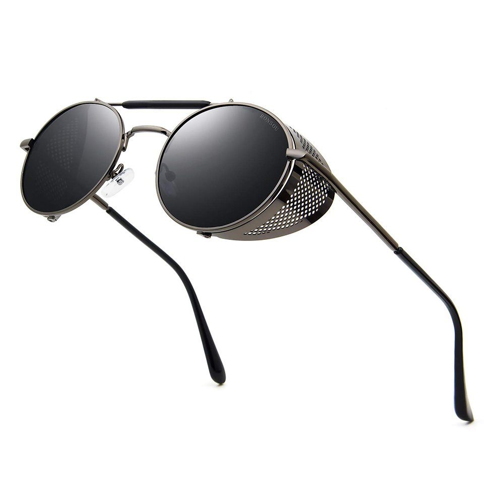 Sonnenbrille Polarisiert Vintage Brillen Retro GelldG Rund Stil Steampunk Sonnenbrillen