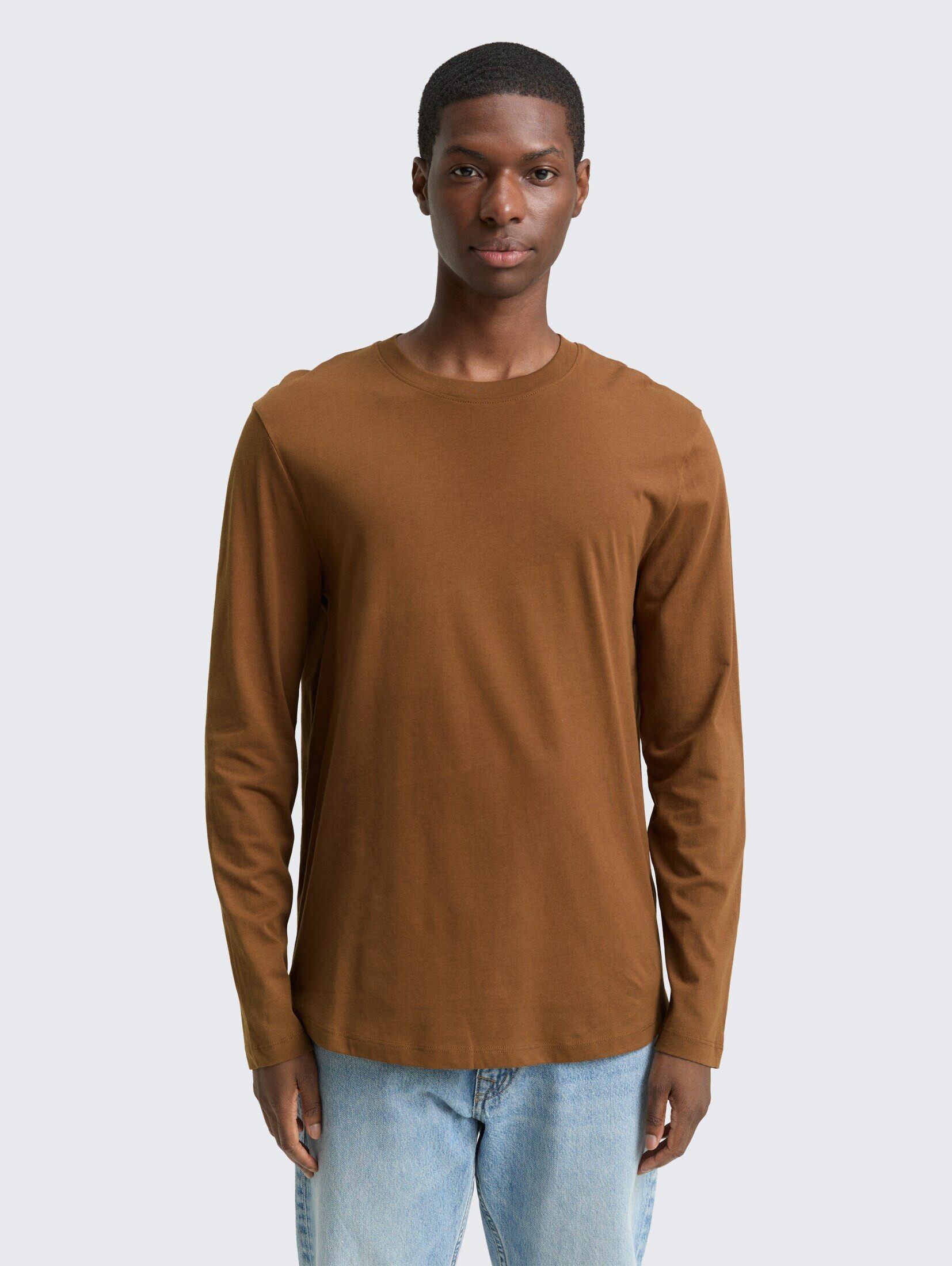 TOM TAILOR Denim Langarmshirt T-Shirt Basic Langarmshirt aus Baumwolle günstig online kaufen