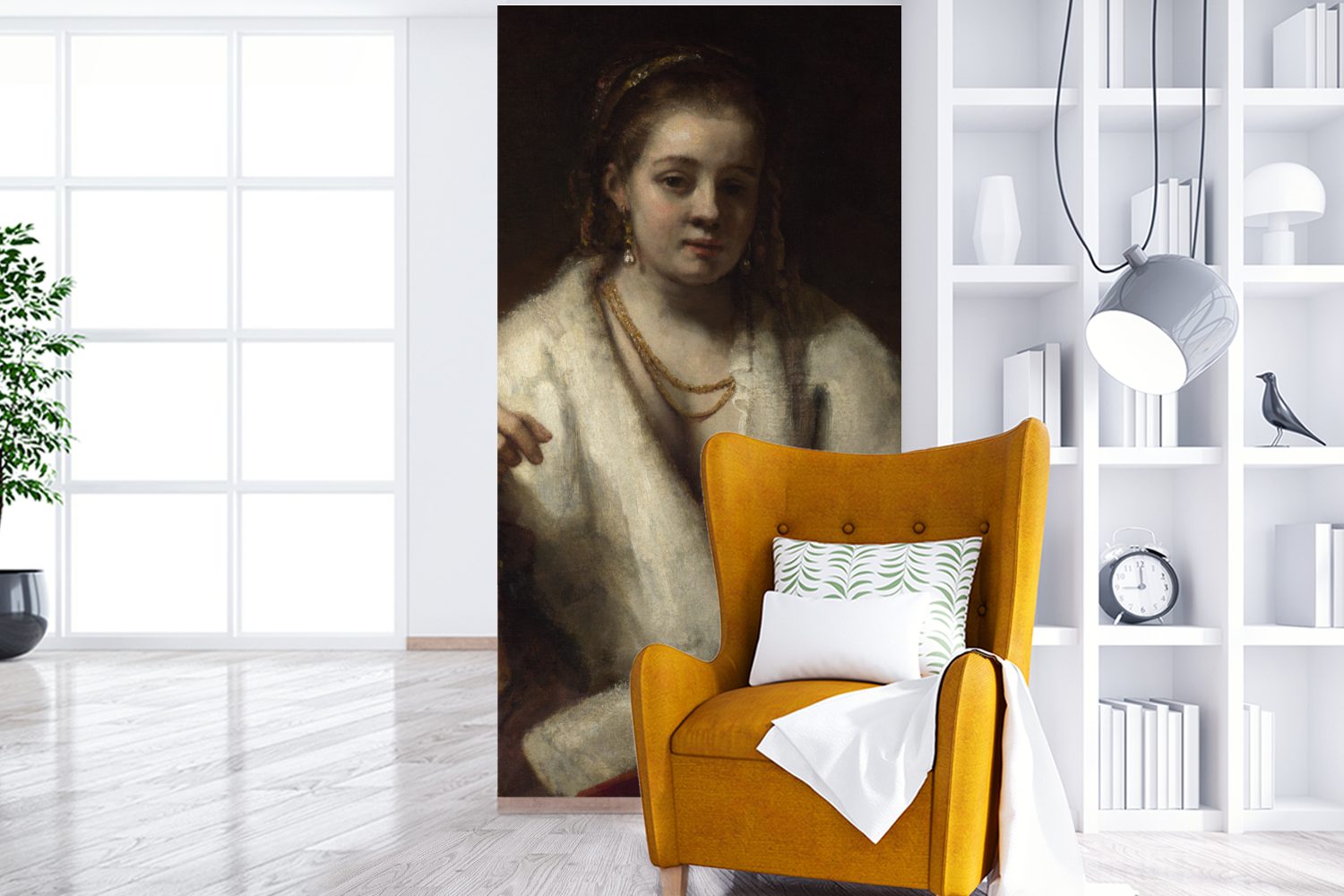 (2 van von Matt, Porträt Küche, Fototapete für Hendrickje Fototapete - Schlafzimmer Wohnzimmer St), Vliestapete Gemälde Rijn, MuchoWow von Stoffels Rembrandt bedruckt,
