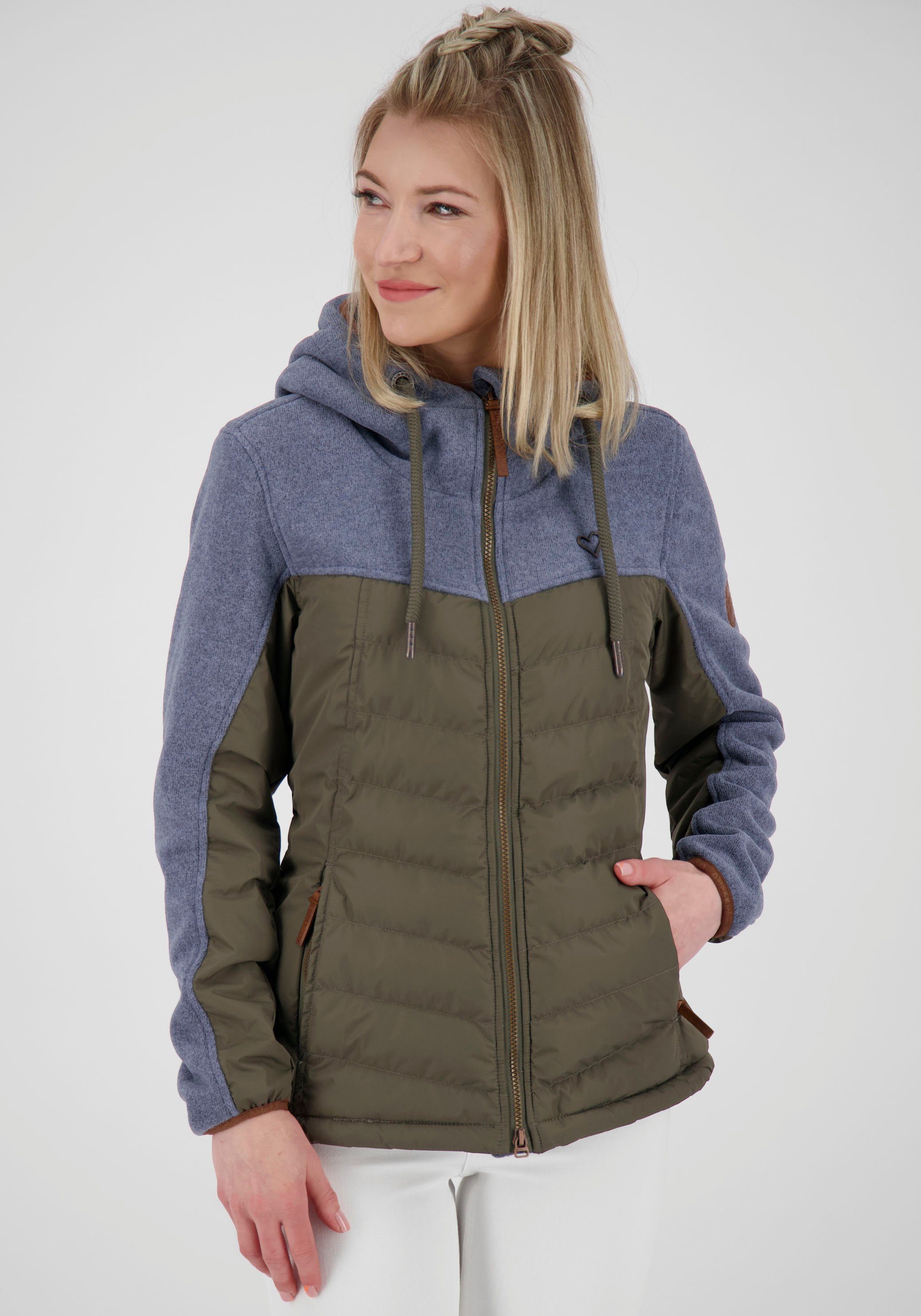 Alife & Kickin Outdoorjacke ColbieAK sportive blue A im Übergangsjacke mit Kapuze Materialmix angesagtem