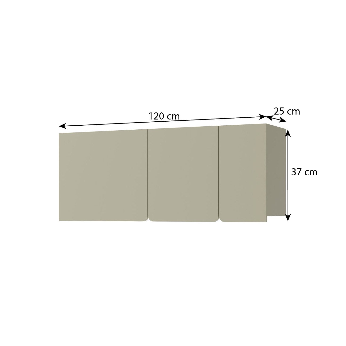 Beautysofa Hängeregal LICO mit 3 Türen, günstig online kaufen