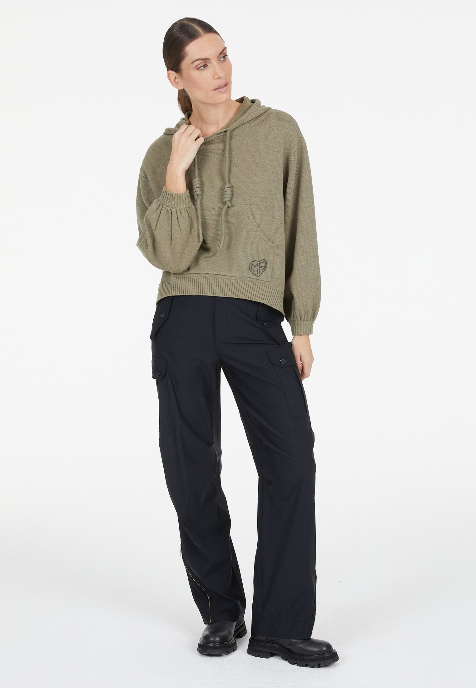 MARC AUREL Kapuzenpullover aus Cotton-Cashmere günstig online kaufen