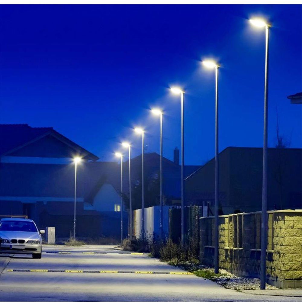 LED-Leuchtmittel Straßenleuchte Außen-Wandleuchte, LED LED verbaut, Tageslichtweiß, kaltweiß Parkplatzlampe Straßenlaterne Aluminium V-TAC Kaltweiß, fest