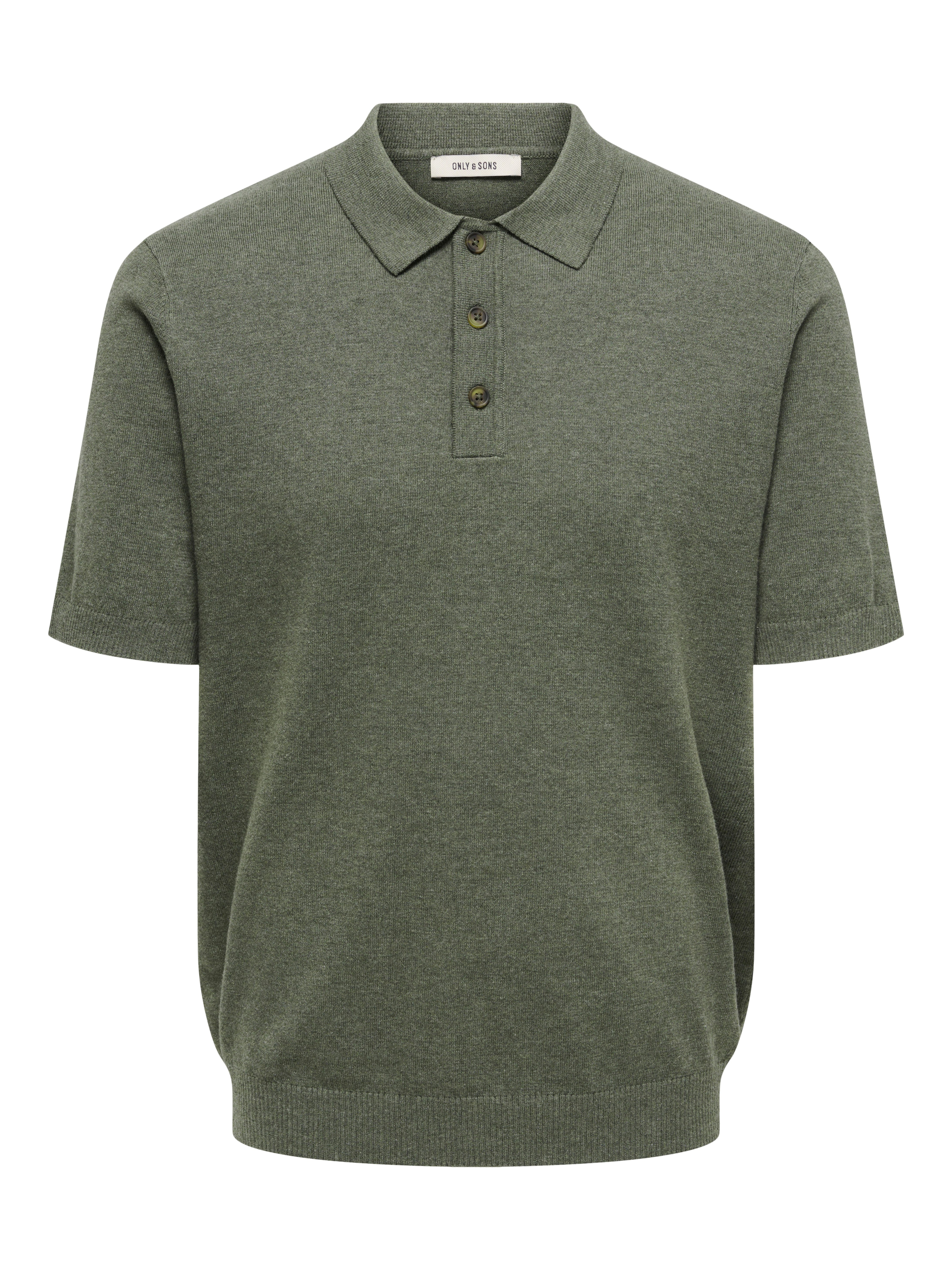 Polokragenpullover ONSLOUI REG 12 SS MEL POLO KNIT NOOS