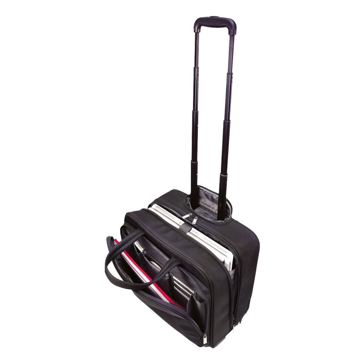 MONOLITH Business-Trolley 3208, 4 Rollen, abschließbar, mit 3 Hauptfächern